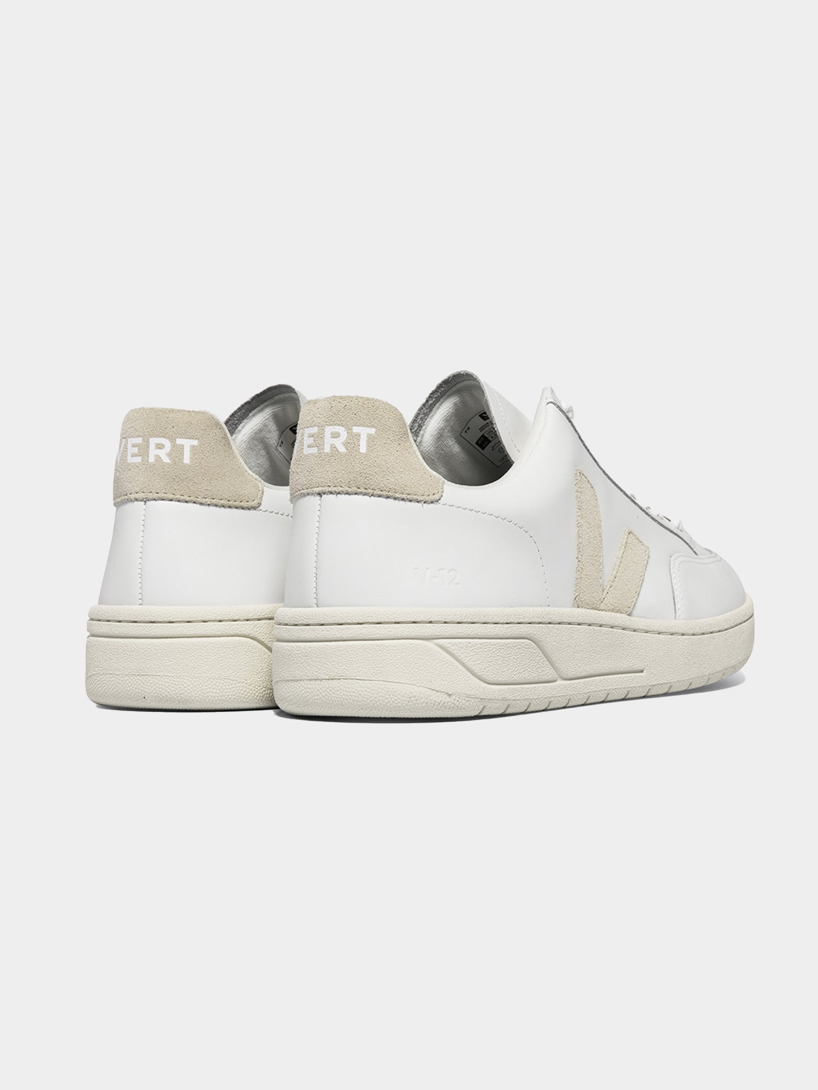 Womens V10 Leather Sneakers in White