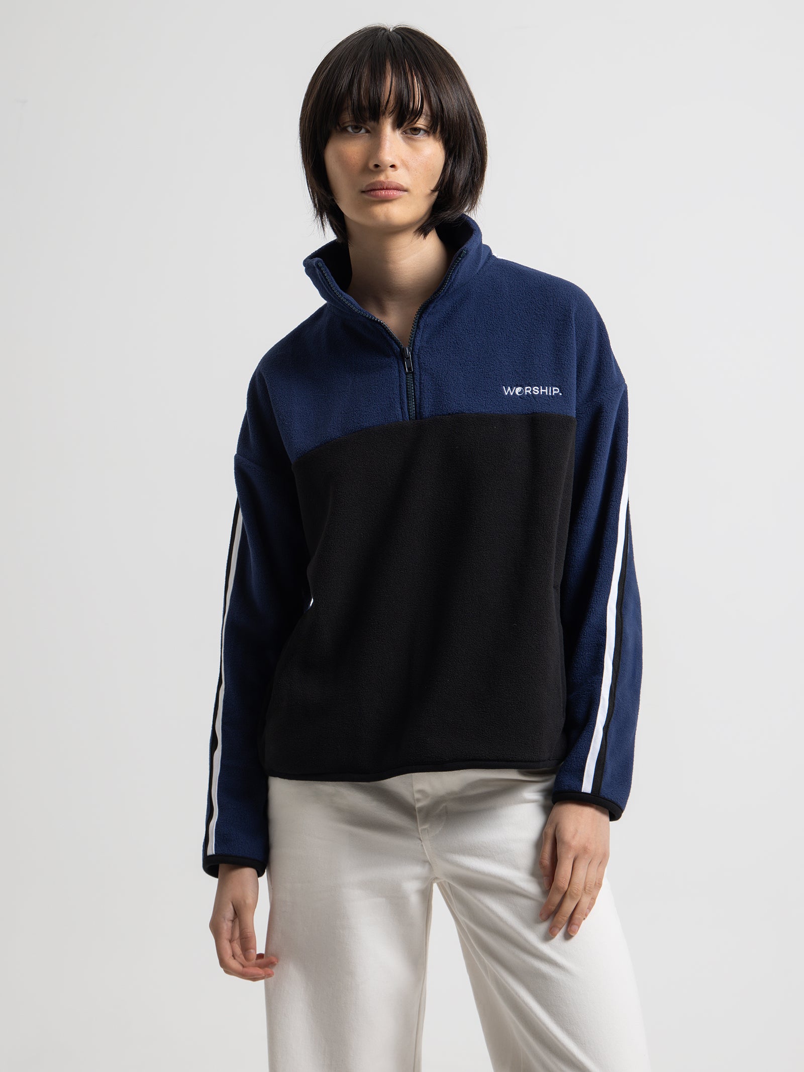 Supplier 1/4 Zip Sweater in Ink