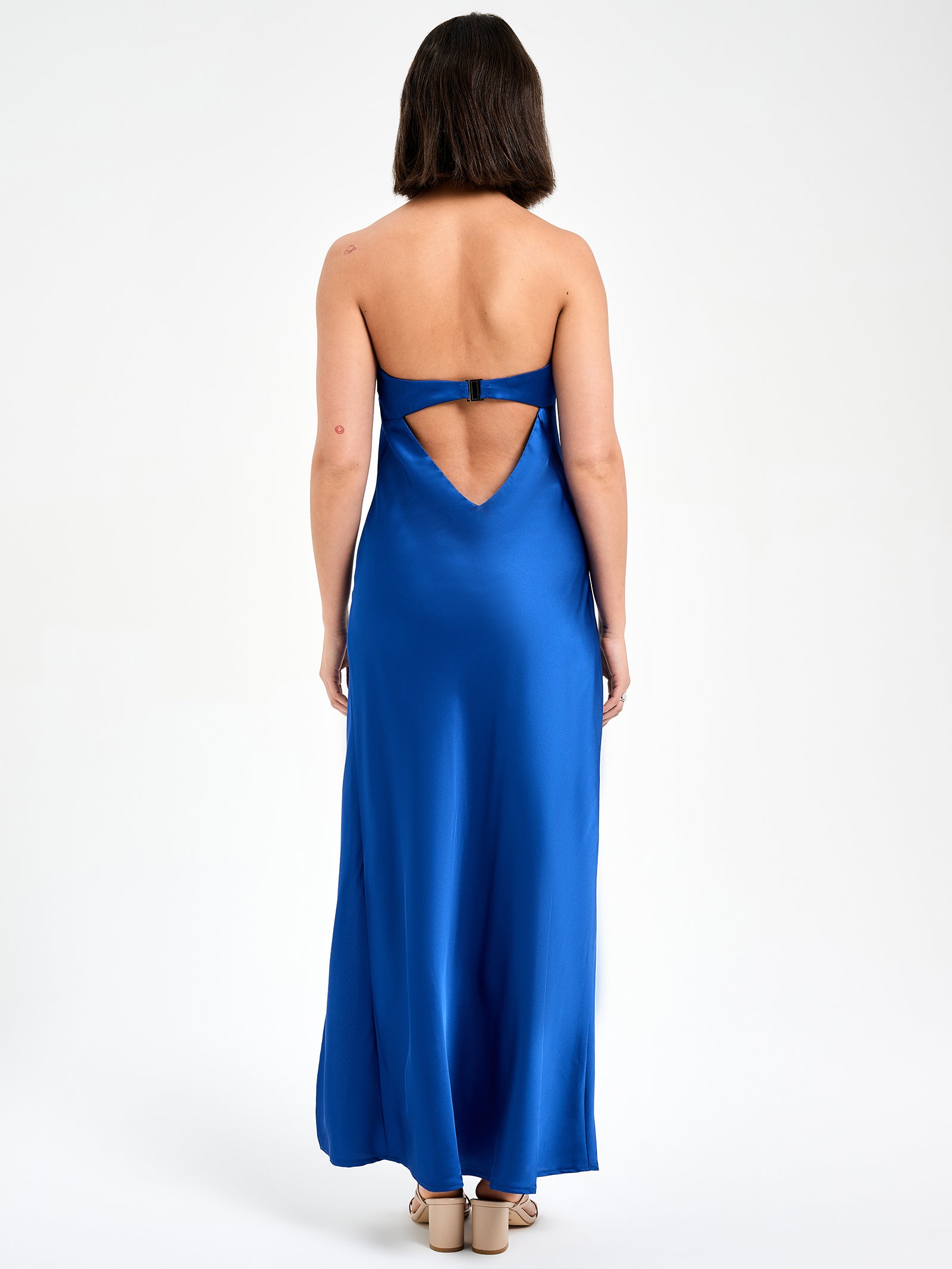 Celine Strapless Maxi Dress in Cobalt