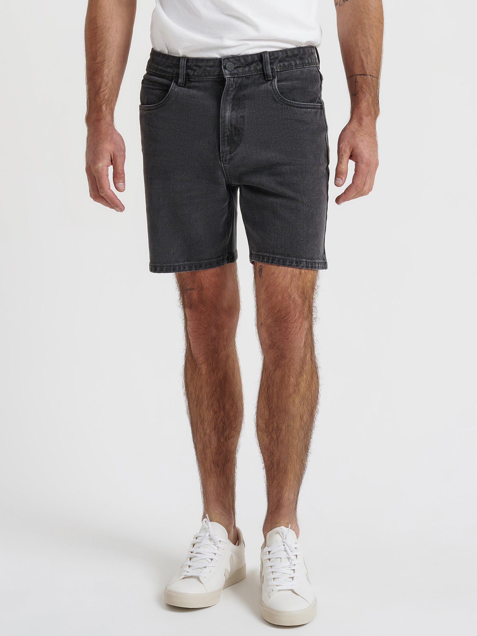 Colt Relaxed Denim Shorts in Vintage Black