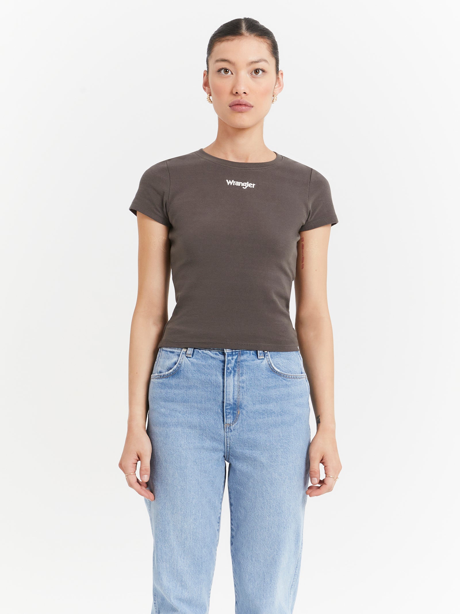 Staple Rib T-Shirt in Slate