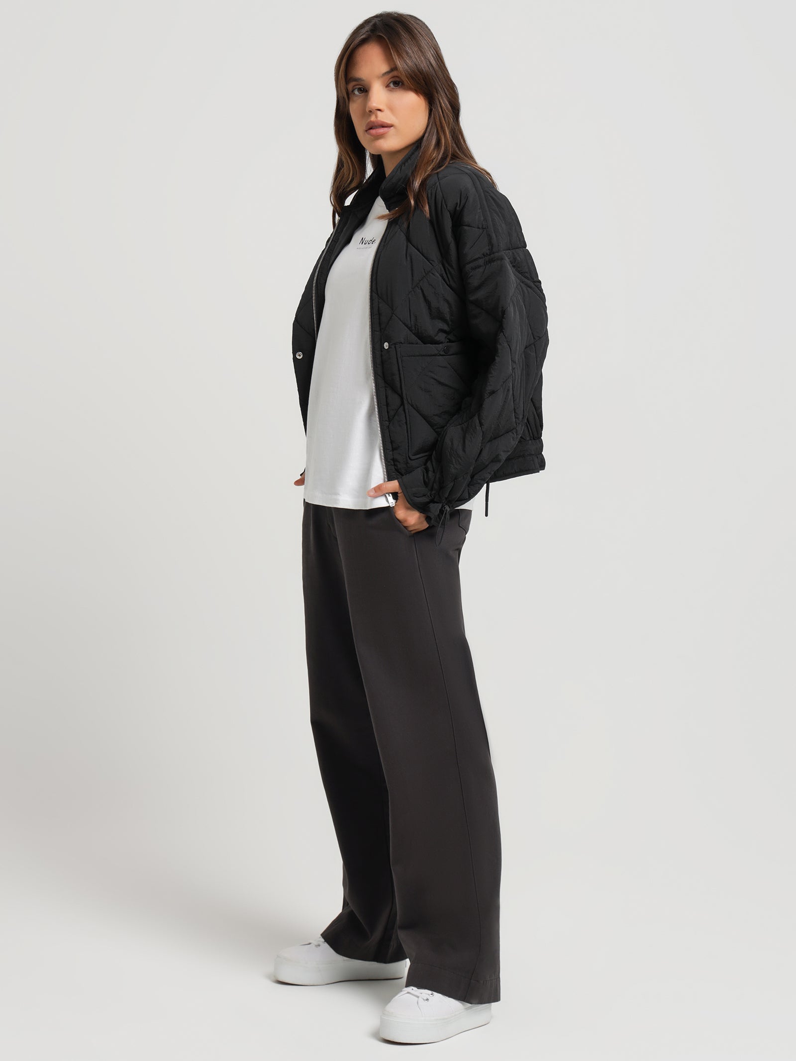 Sloane Puffer Jacket in Black