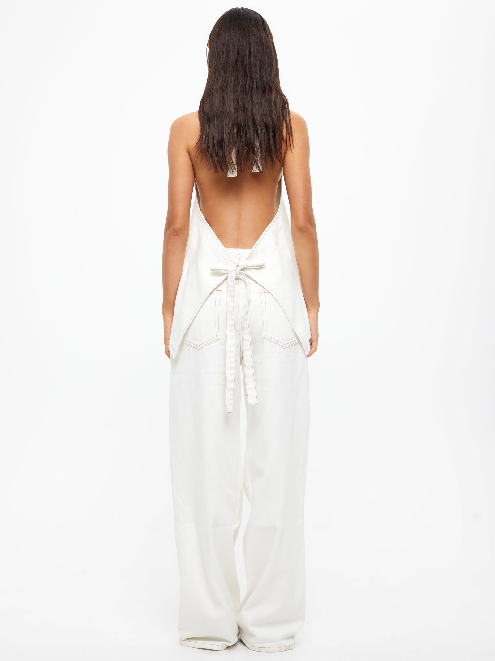 Hills Halter Shirt in Porcelain White