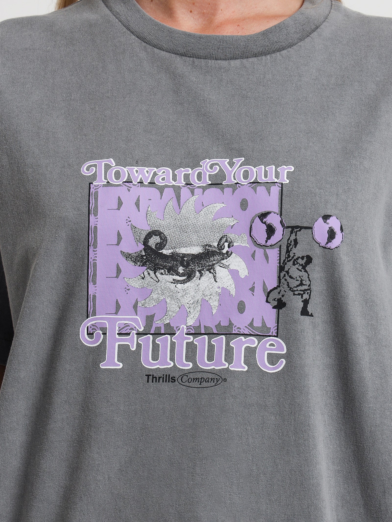 Forward Your Future Merch T-Shirt in Washed Grey