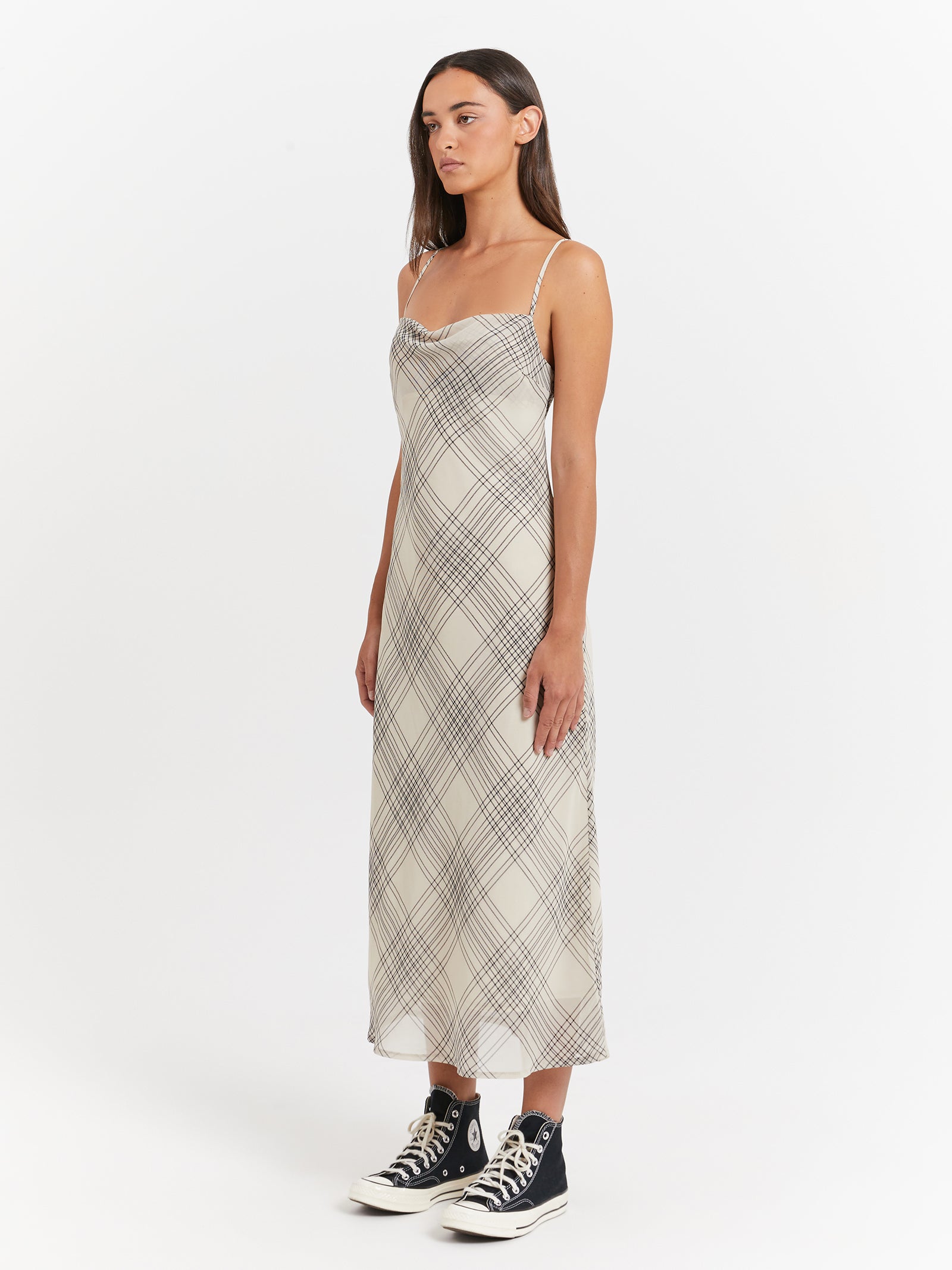 Tash Midi Slip Dress in Crossroads