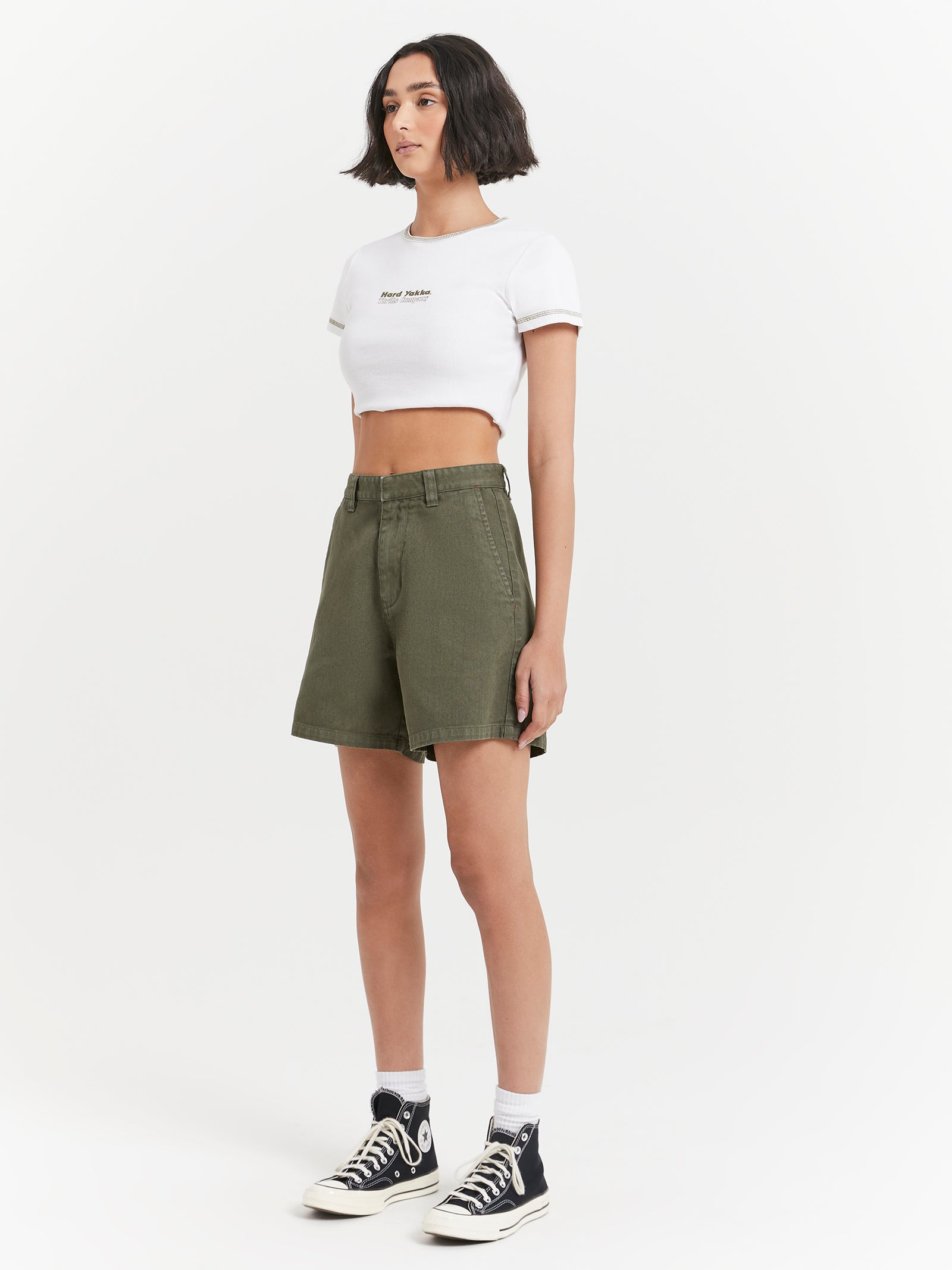 Hard Yakka X Thrills Koko Shorts in Khaki Green