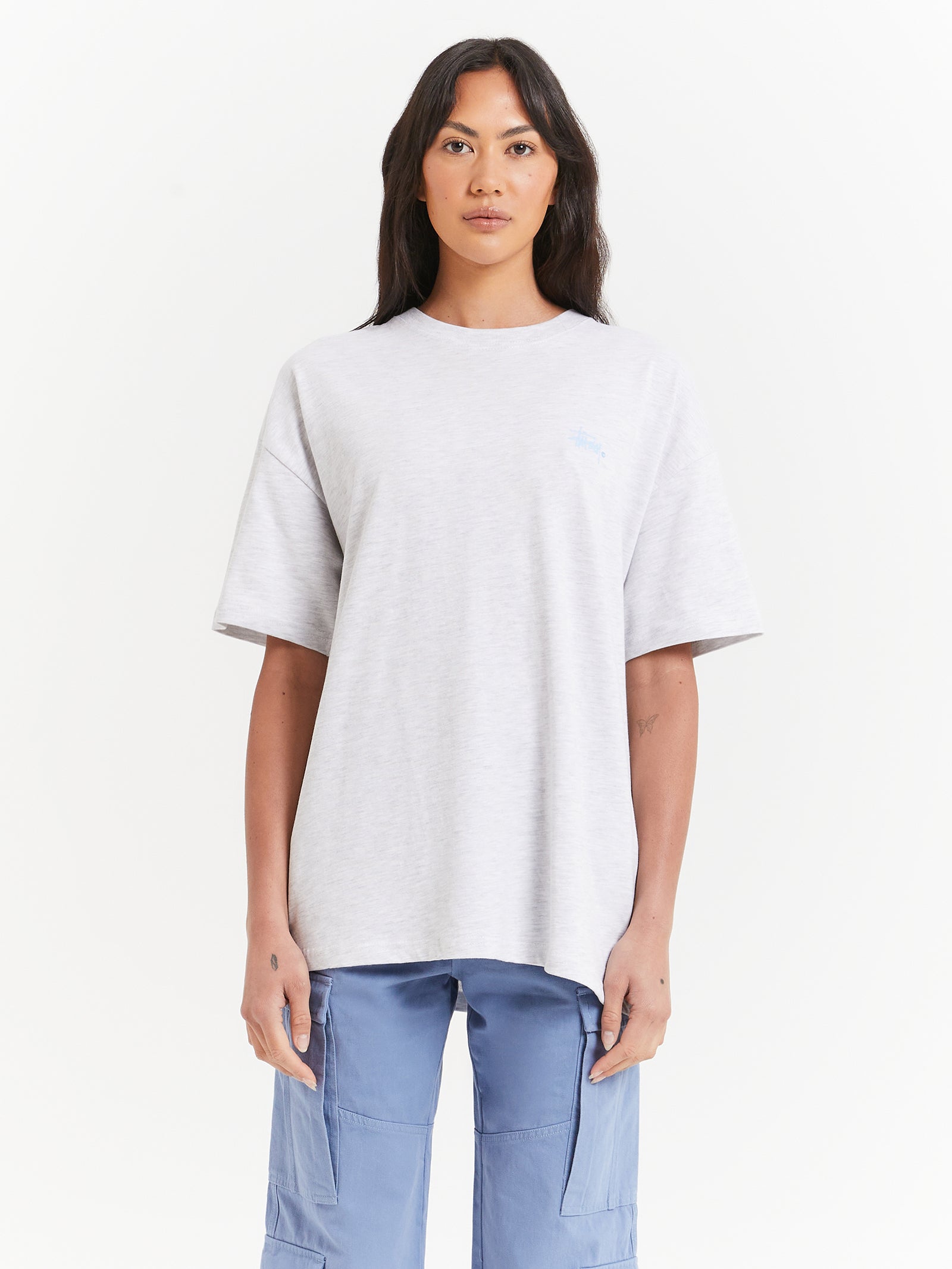 Graffiti Pigment Relaxed T-Shirt in Snow Marle