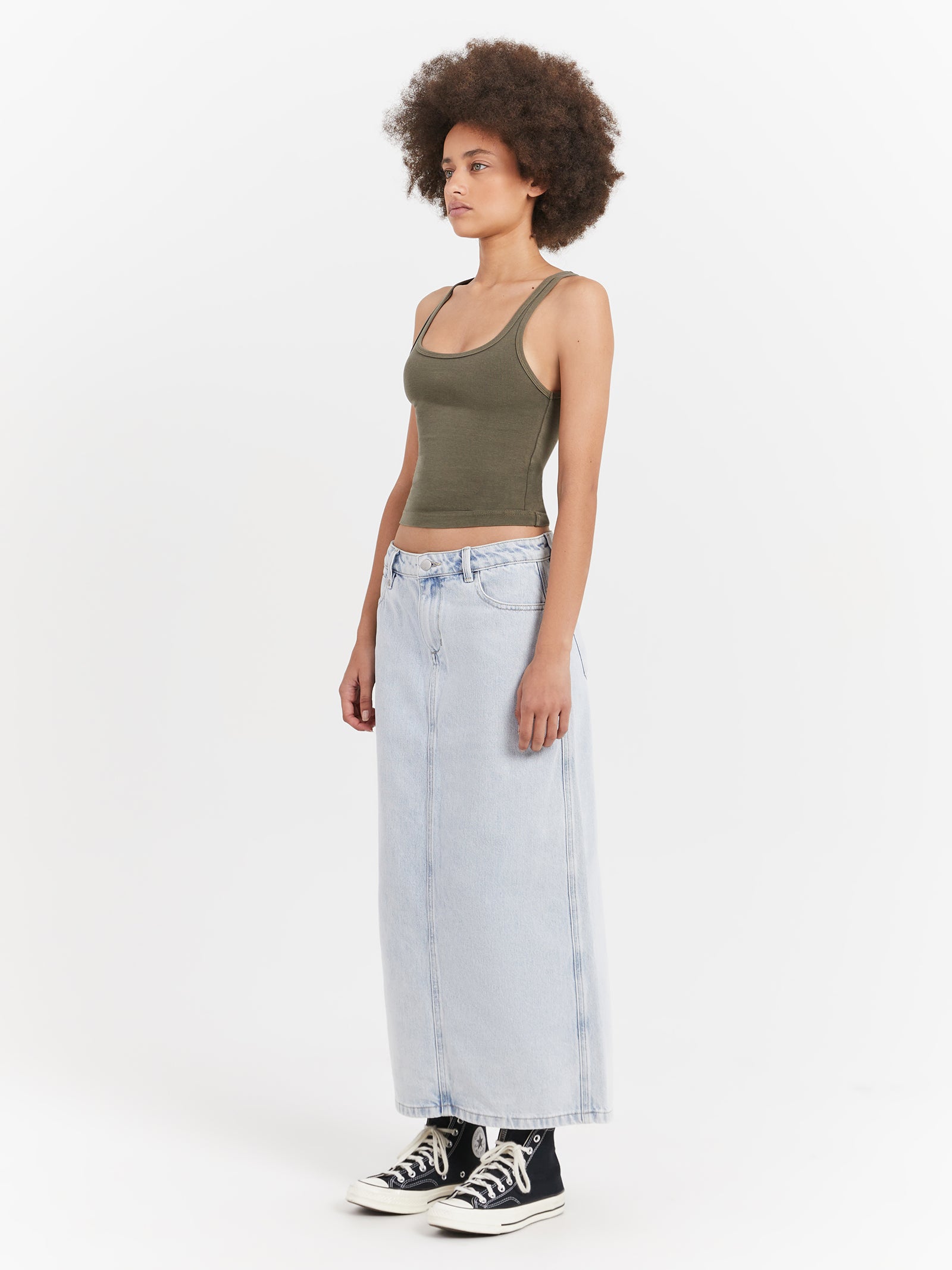 Frankie Skirt in Faded Dust Blue