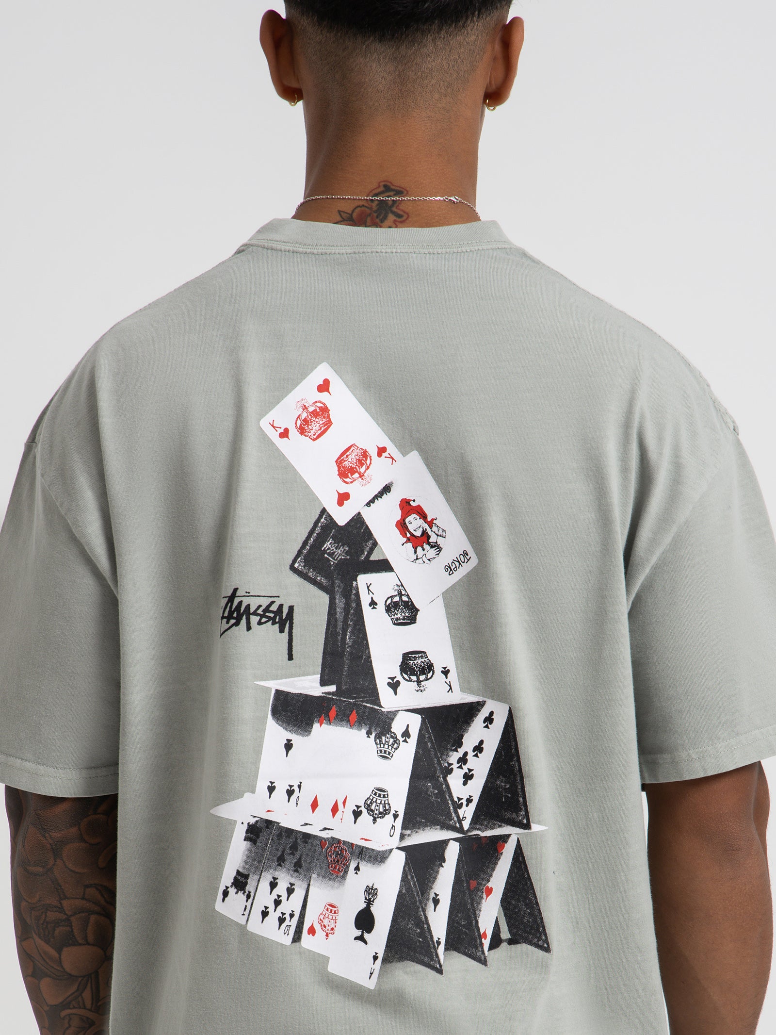 House of Cards Short Sleeve T-Shirt in Pigment Stone Grey