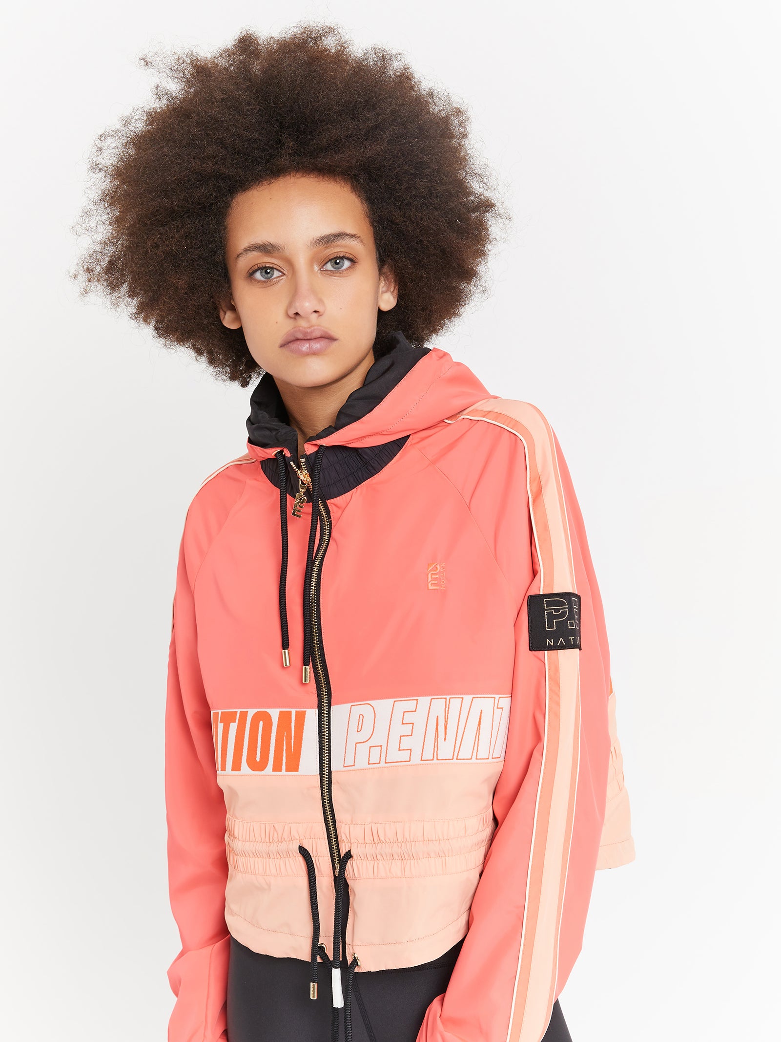 Cropped Man Down Jacket in Diva Pink