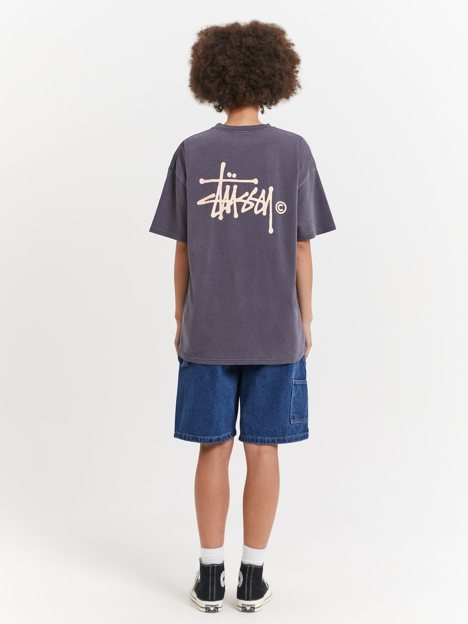 Graffiti Pigment Relaxed T-Shirt in Charcoal