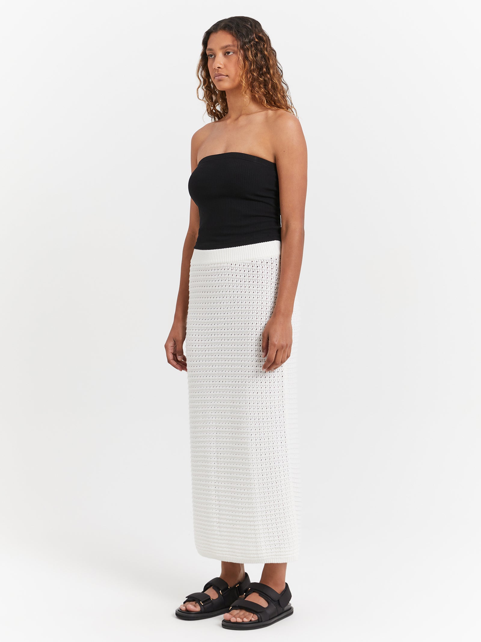 Evermore Maxi Skirt in Cream