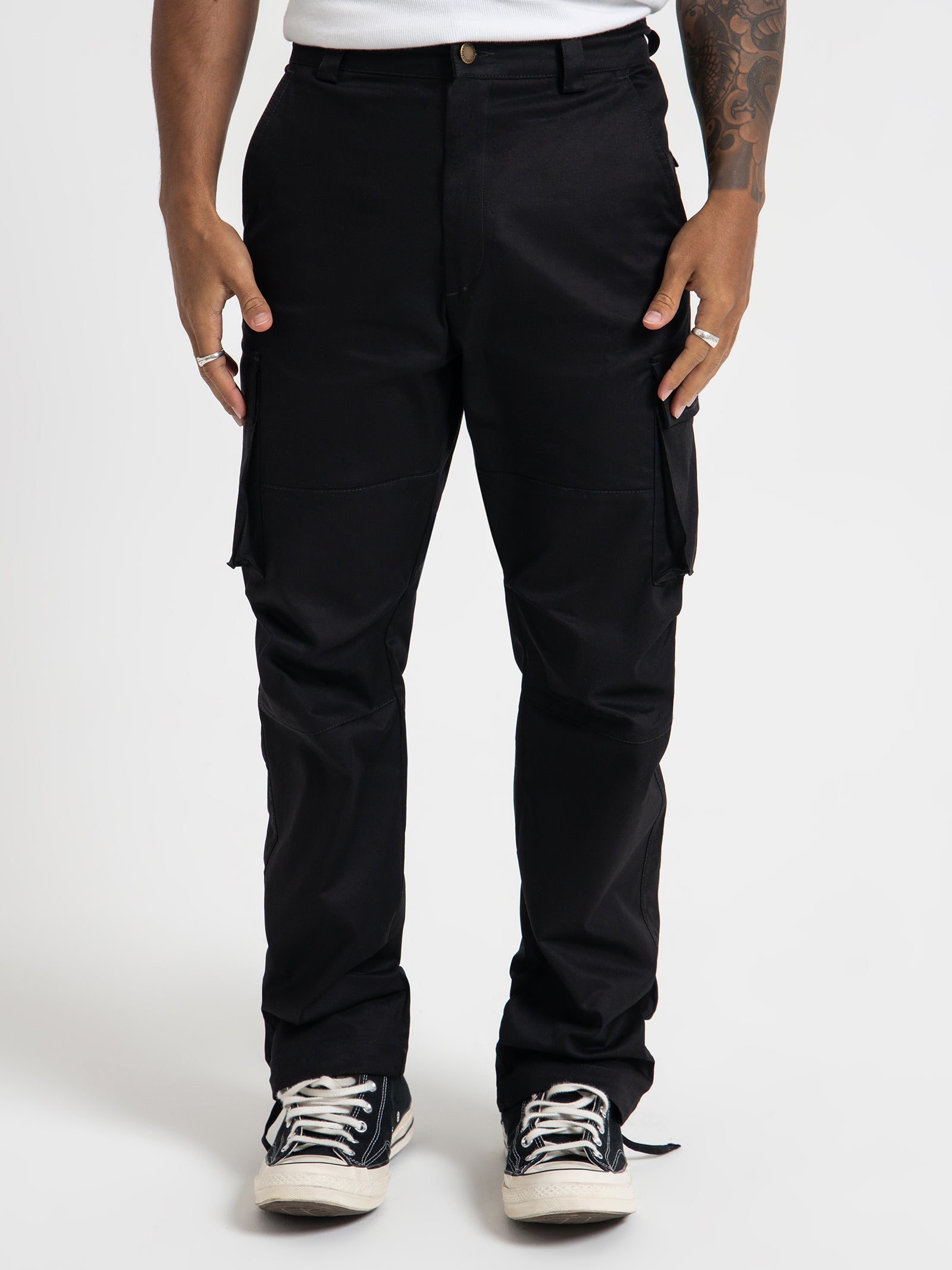 Workwear Cargo Pants in Black