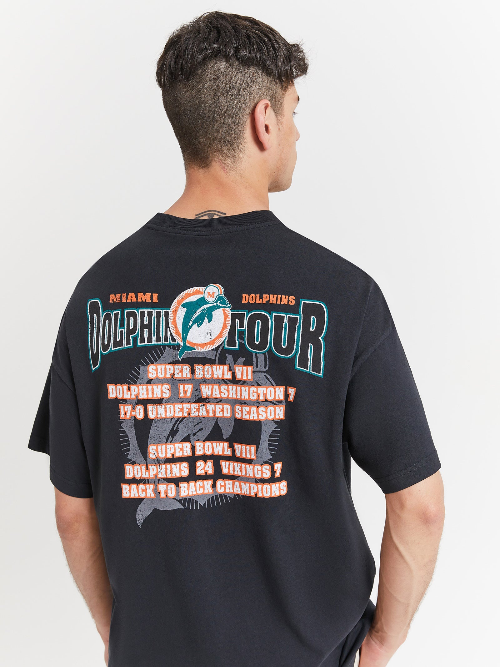 Miami Dolphins World Tour T-Shirt in Black