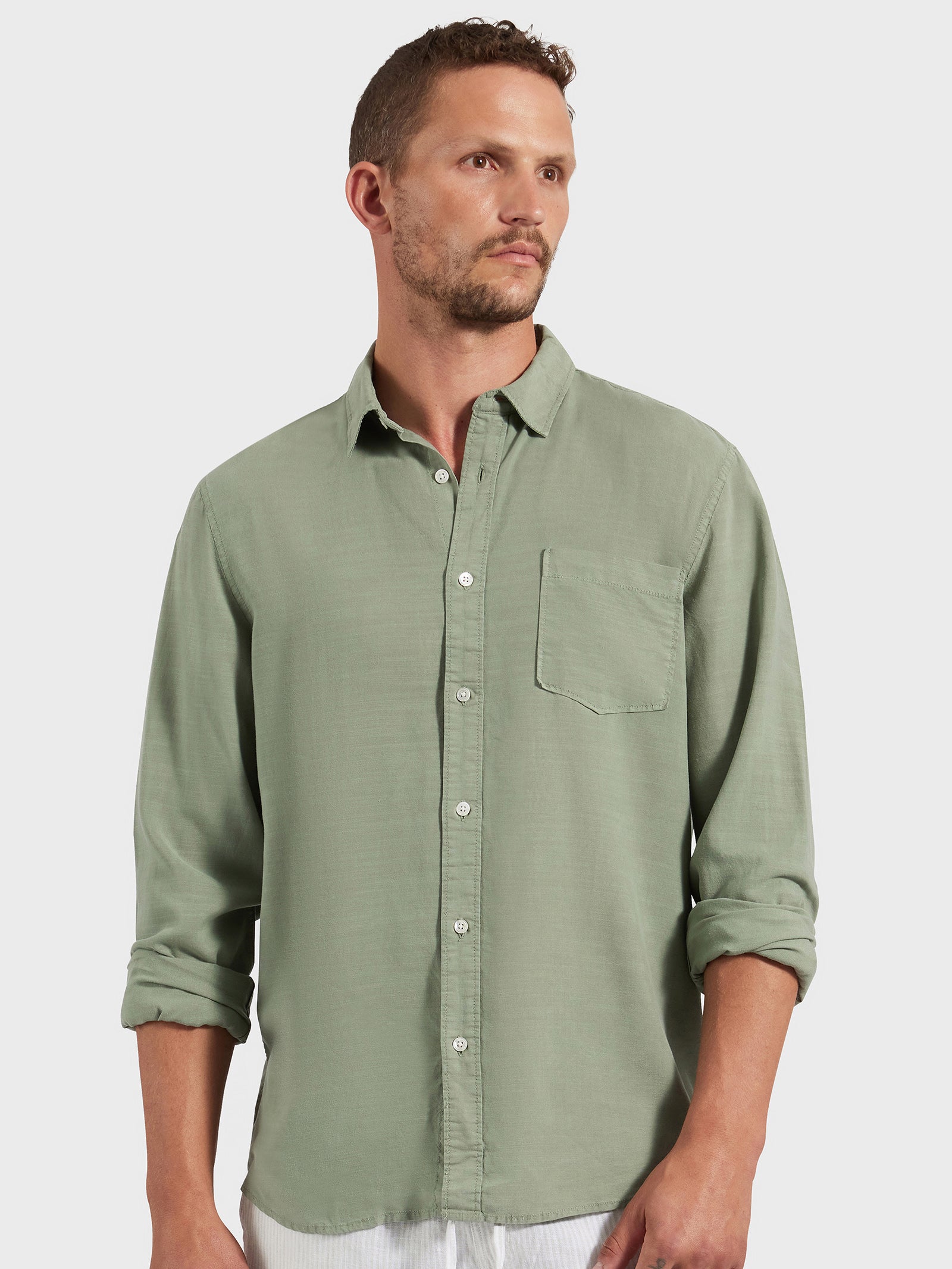 Burton Shirt in Jasper Green