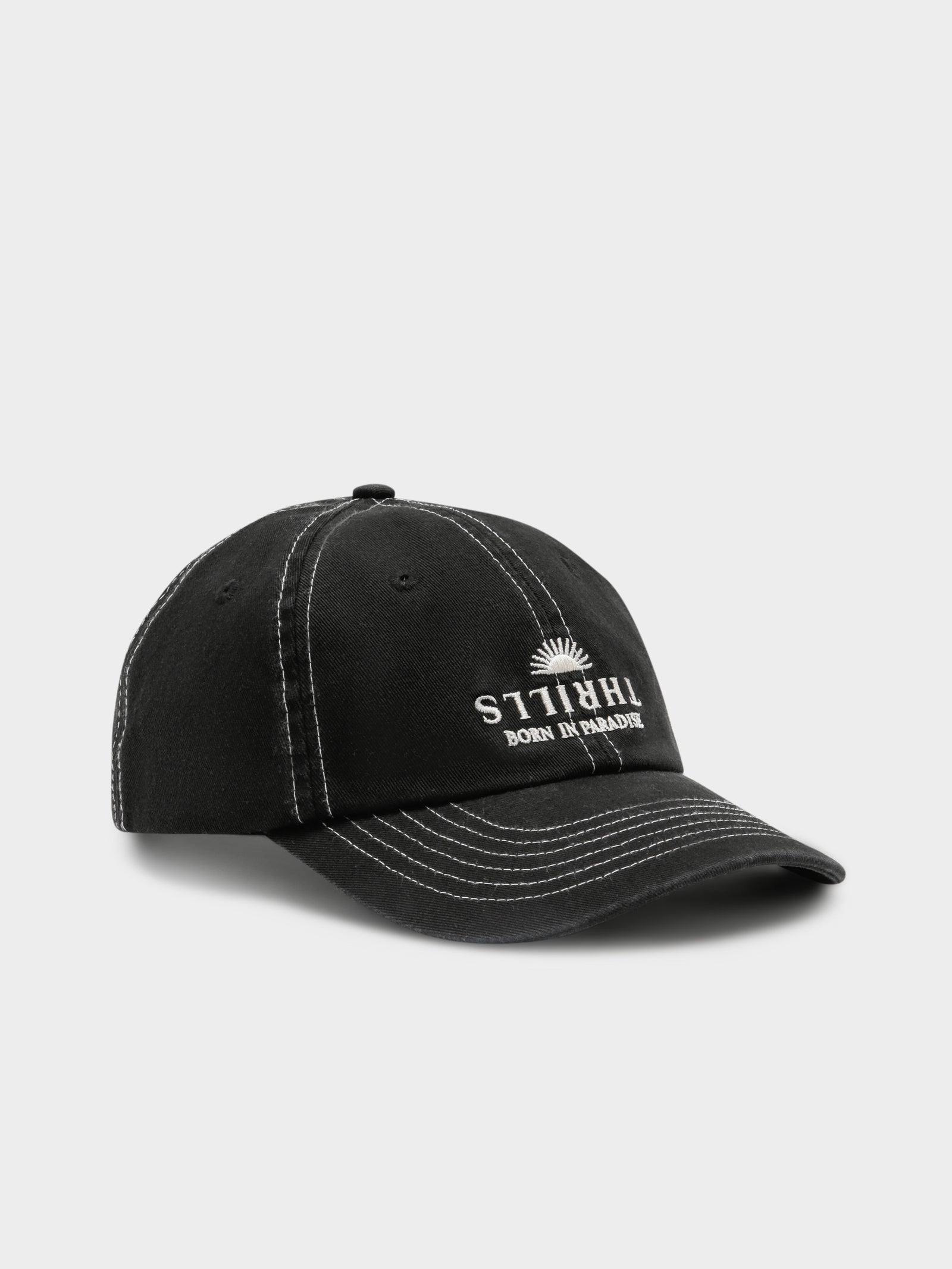 Wake Up In Paradise 6 Panel Cap in Black