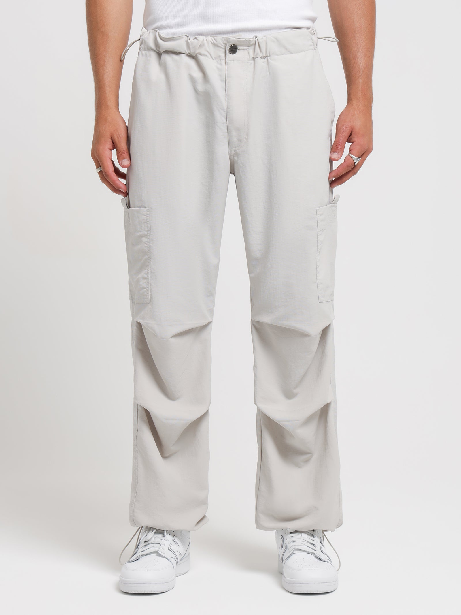 Conspiracy Parachute Pants in Ecru