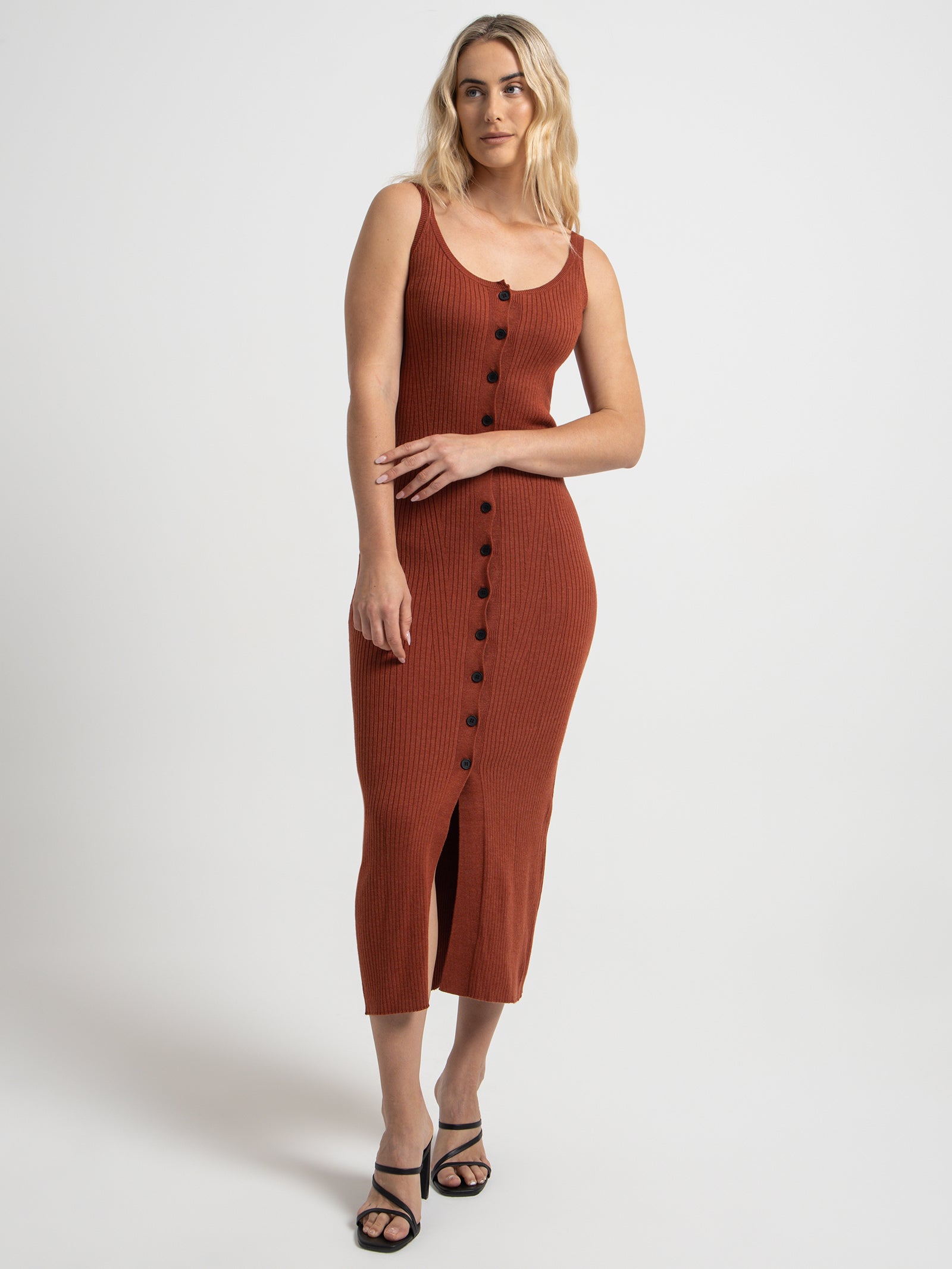 Malo Knit Dress in Sienna