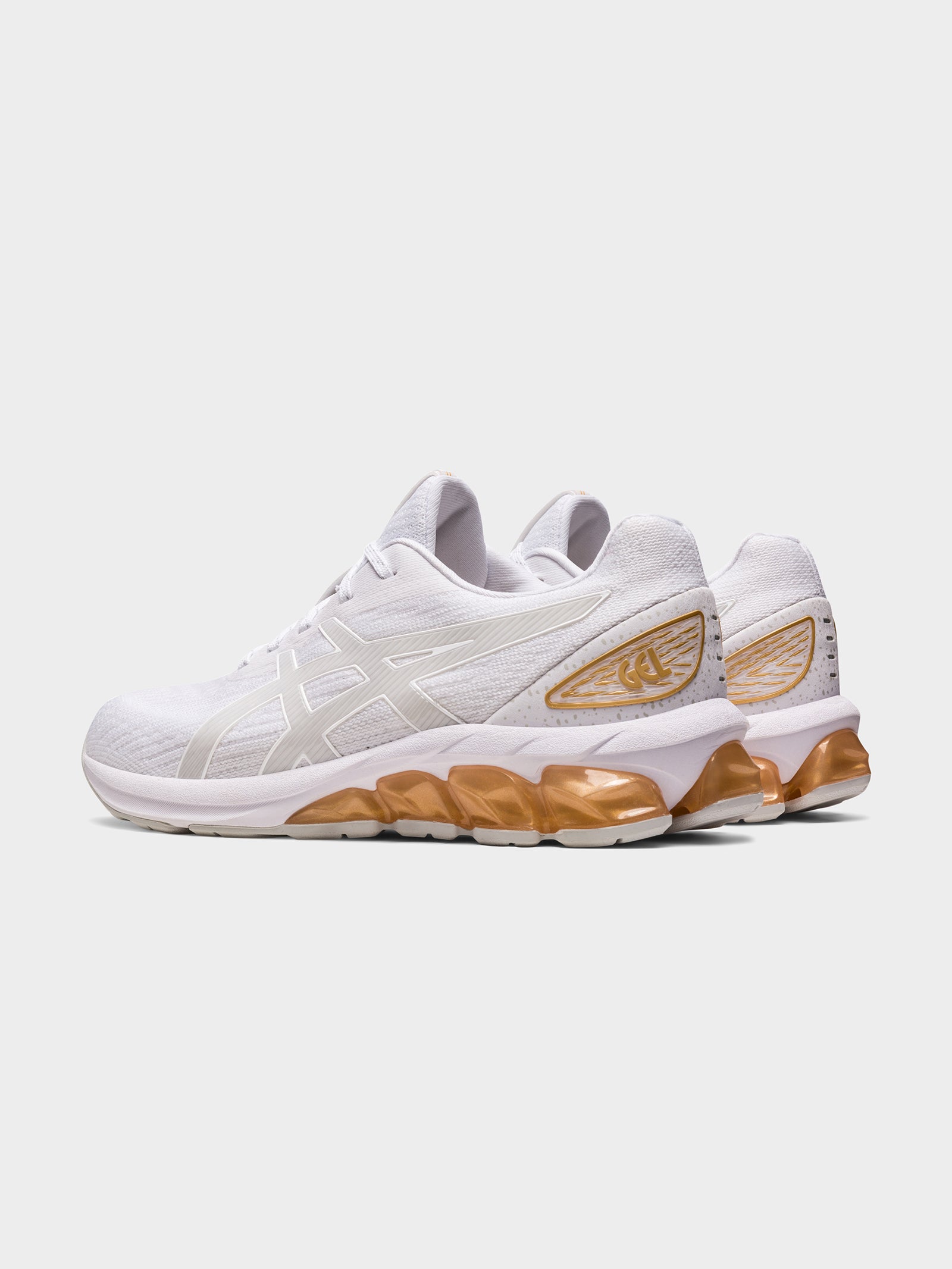 Womens Gel-Quantum 180 Sneakers in White & Champagne