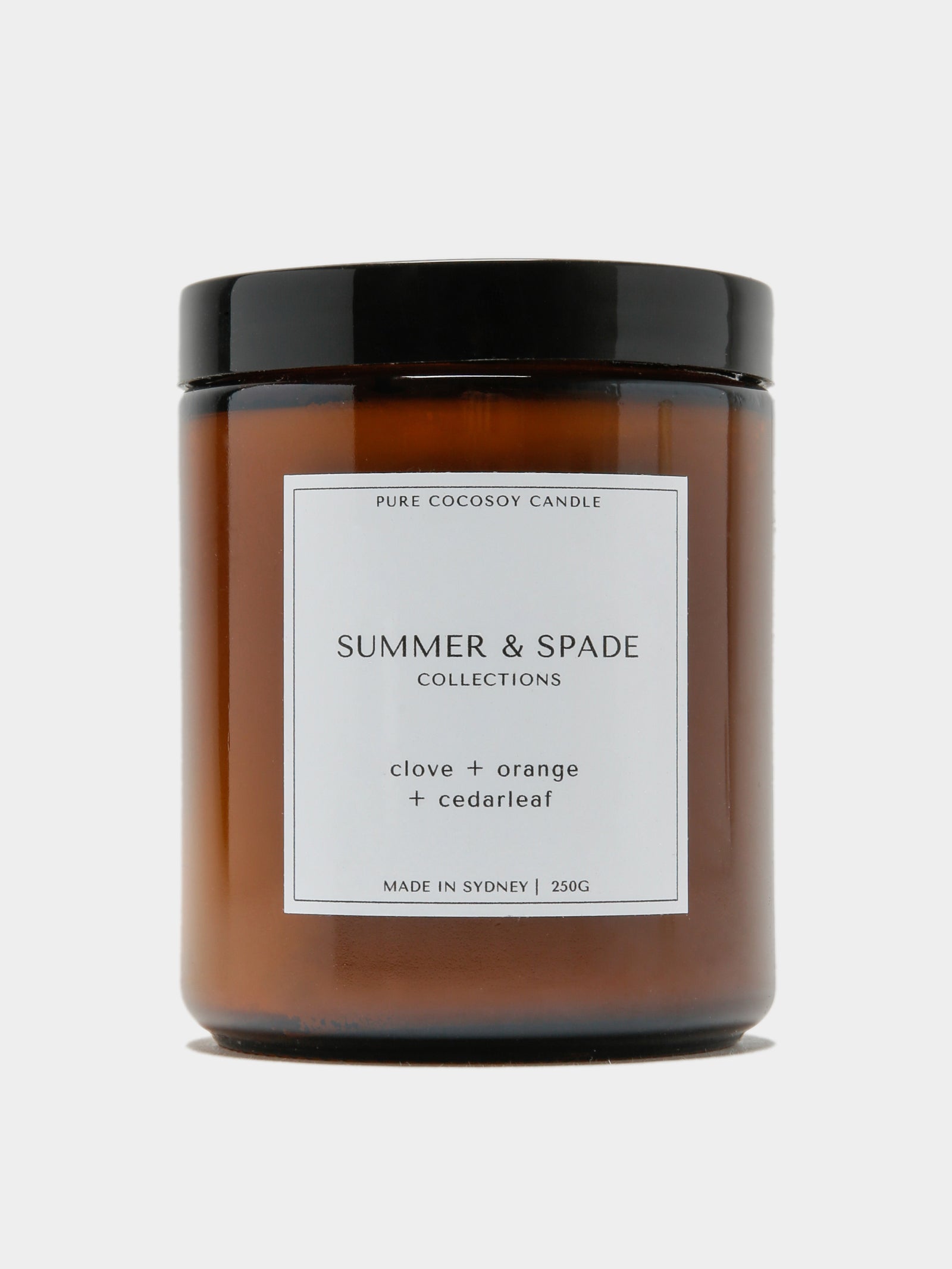 Small Amber Candle in Clove, Orange & Cedarleaf