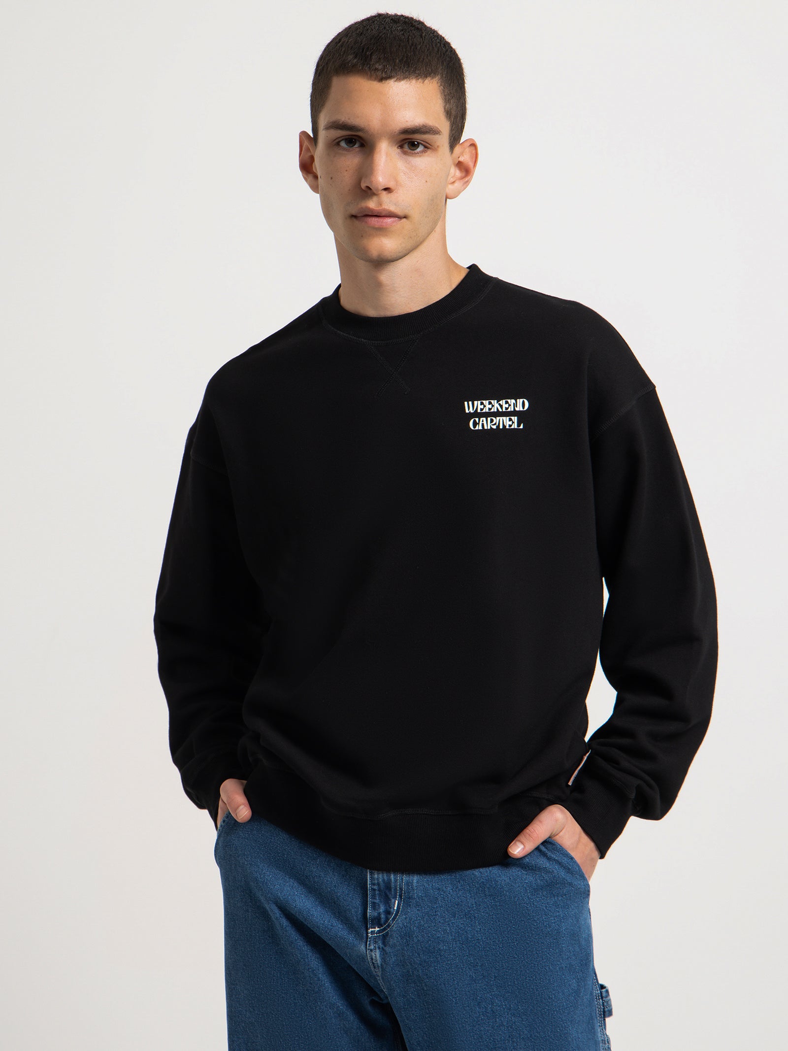 Ringleader Crew Sweater in Black