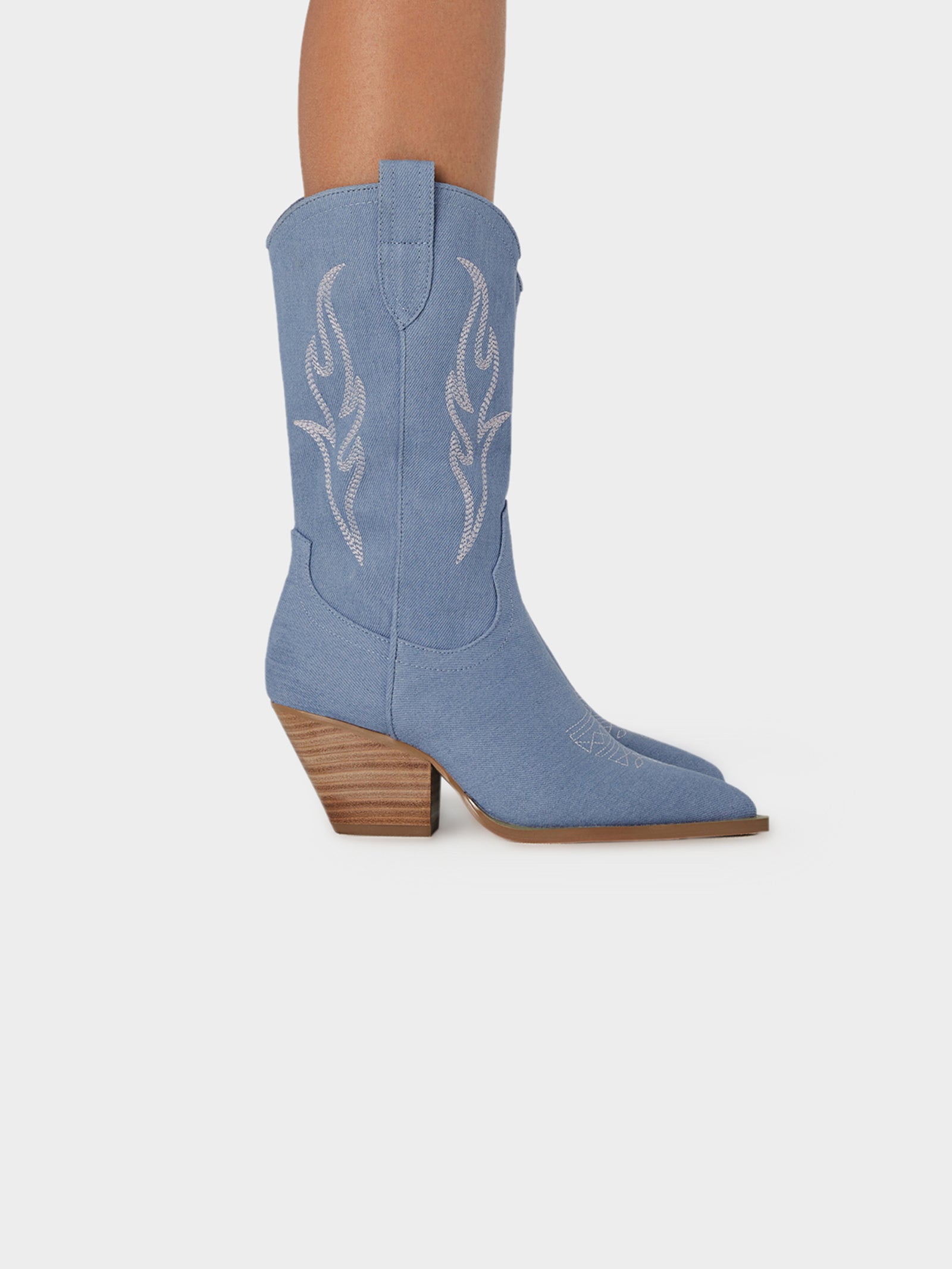 Asha Boots in Blue Denim