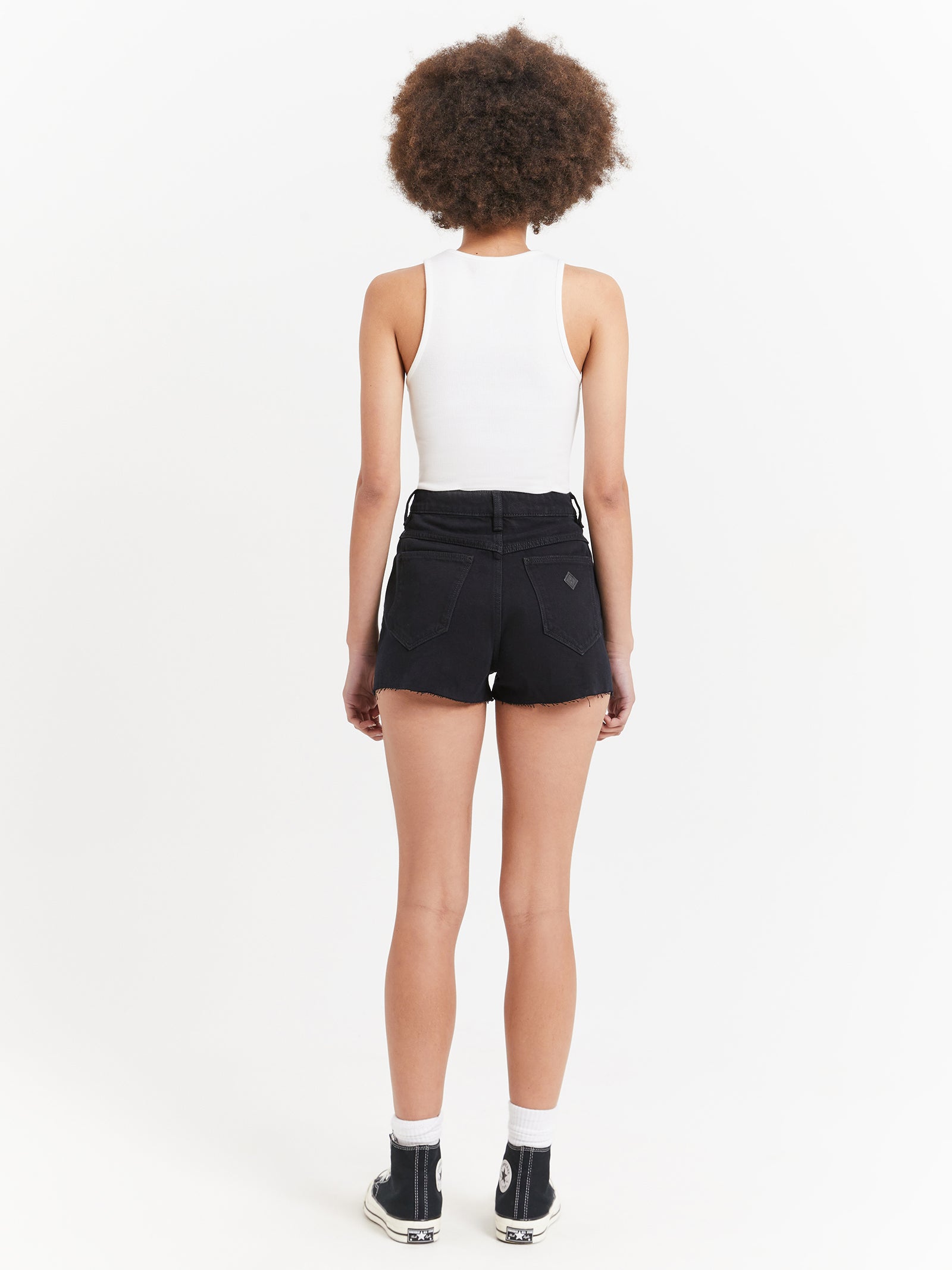 High Relaxed Shorts in Black