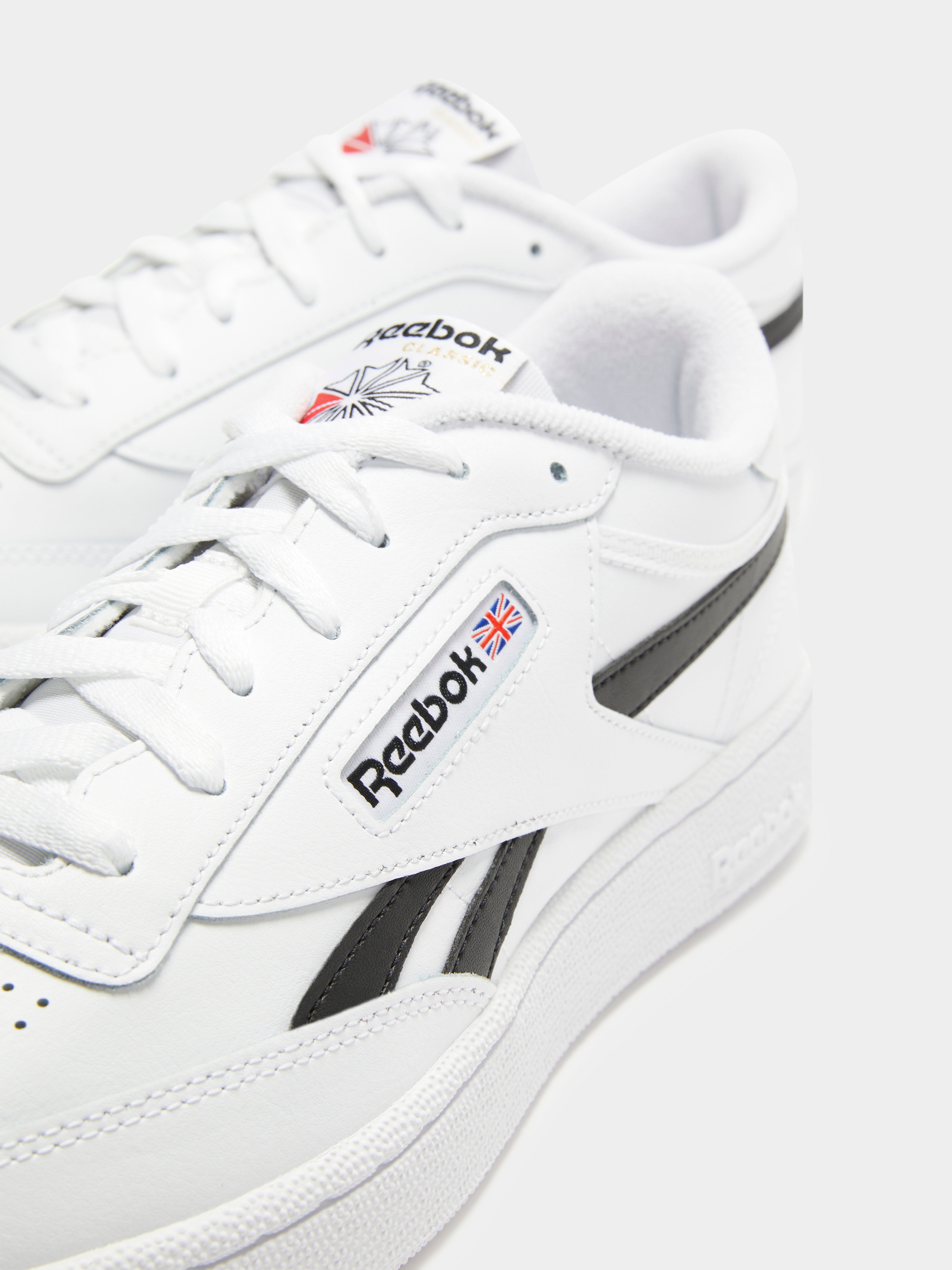 Unisex Club C Revenge Sneakers in White & Black