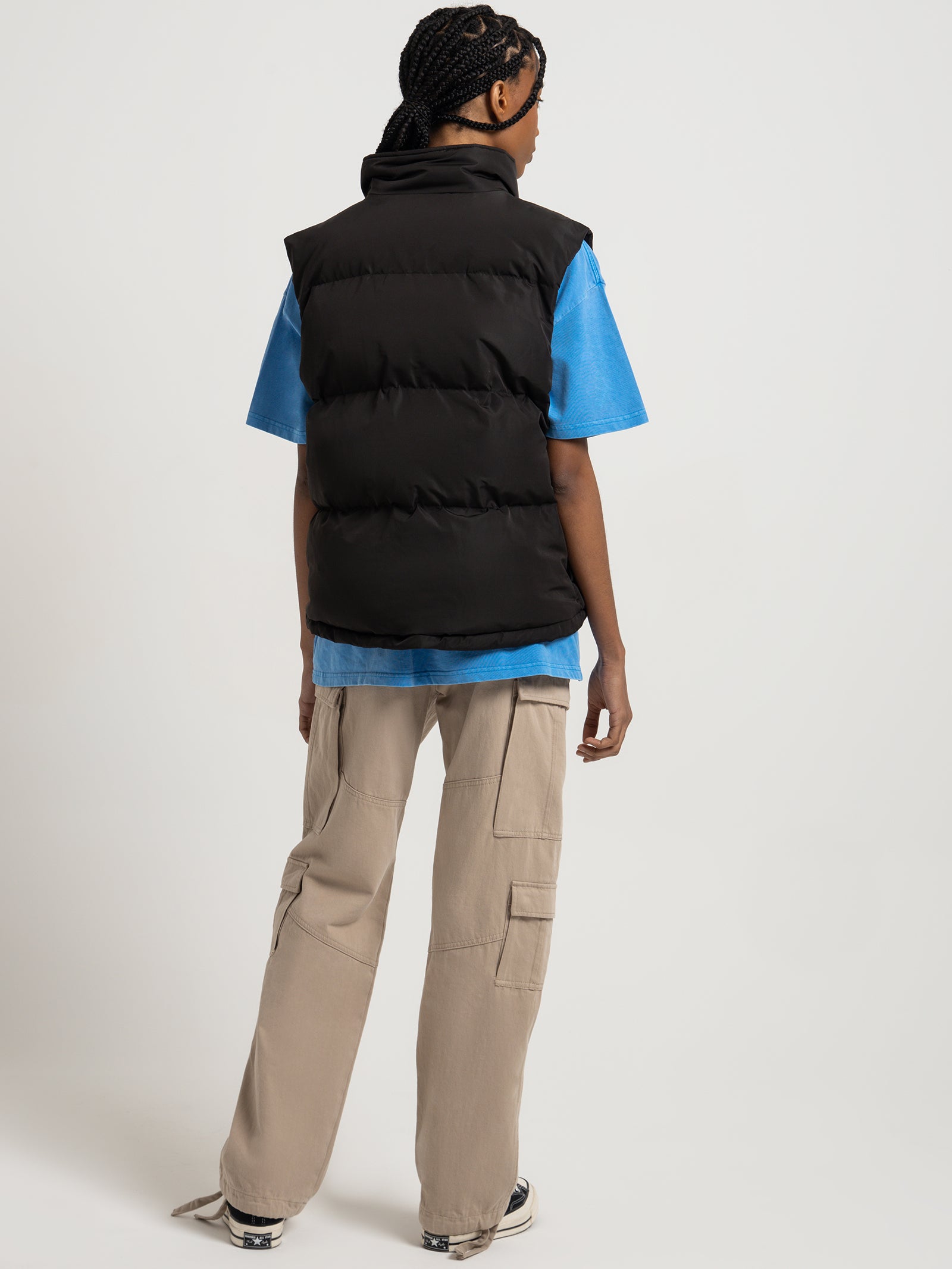 Graffiti Puffer Vest in Black