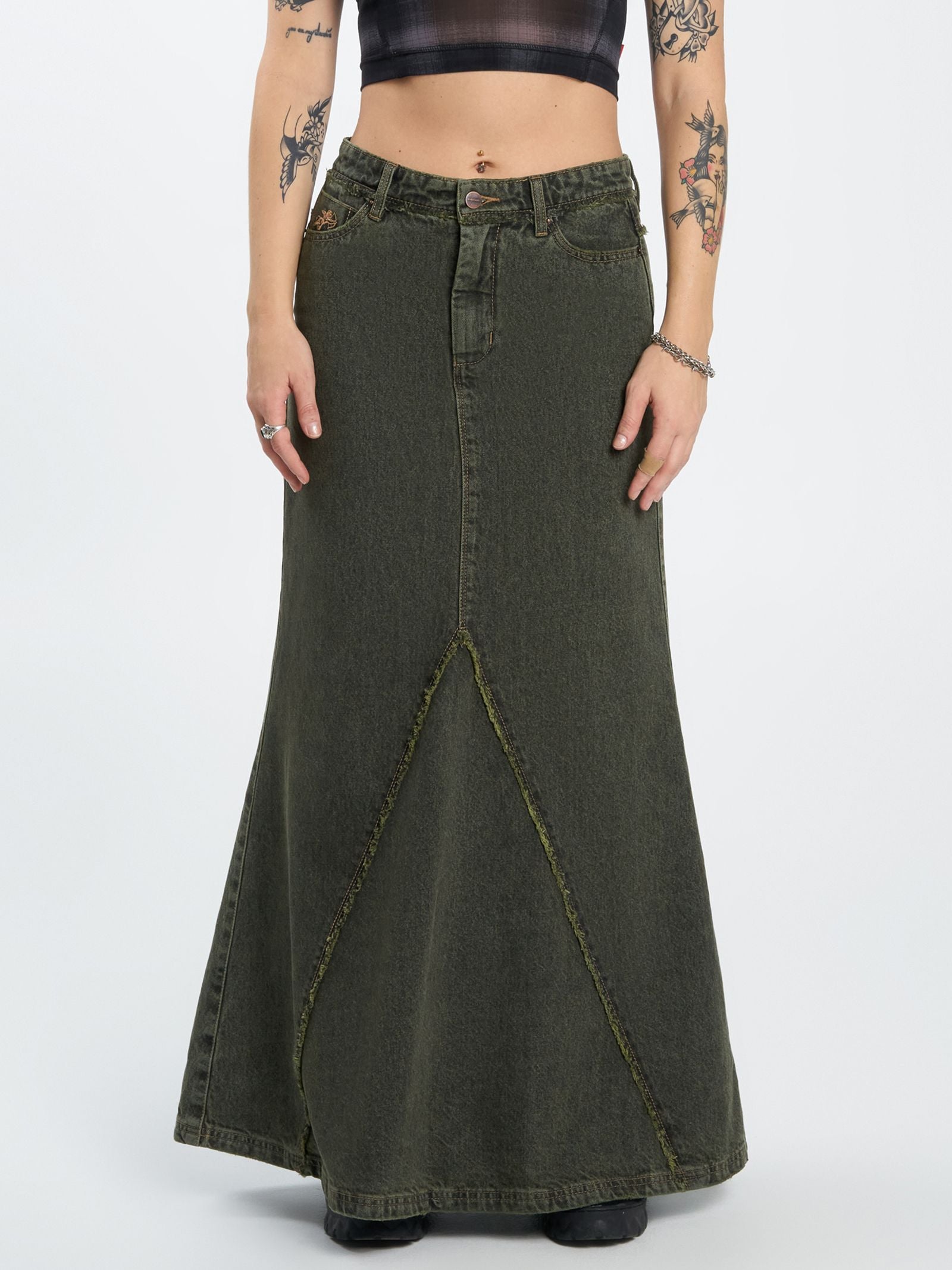 Pond Scum Denim Maxi Skirt