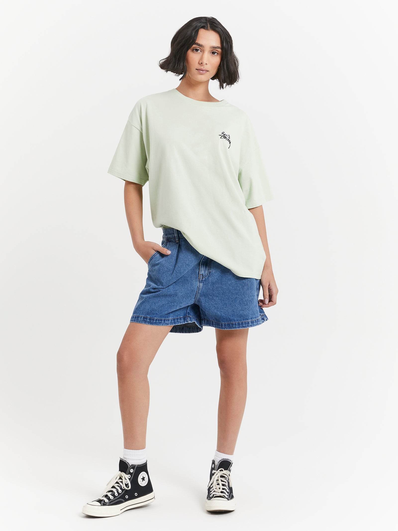 Angel Relaxed T-Shirt in Washed Green