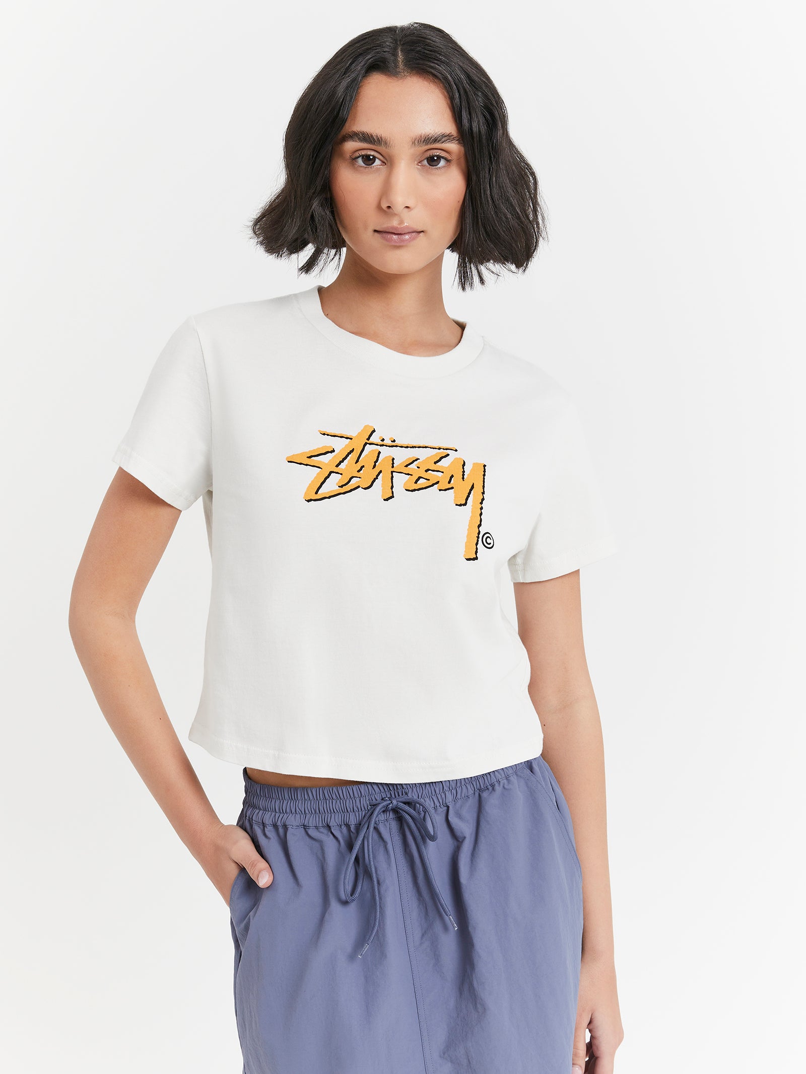 Shadow Stock Slim T-Shirt in Cream