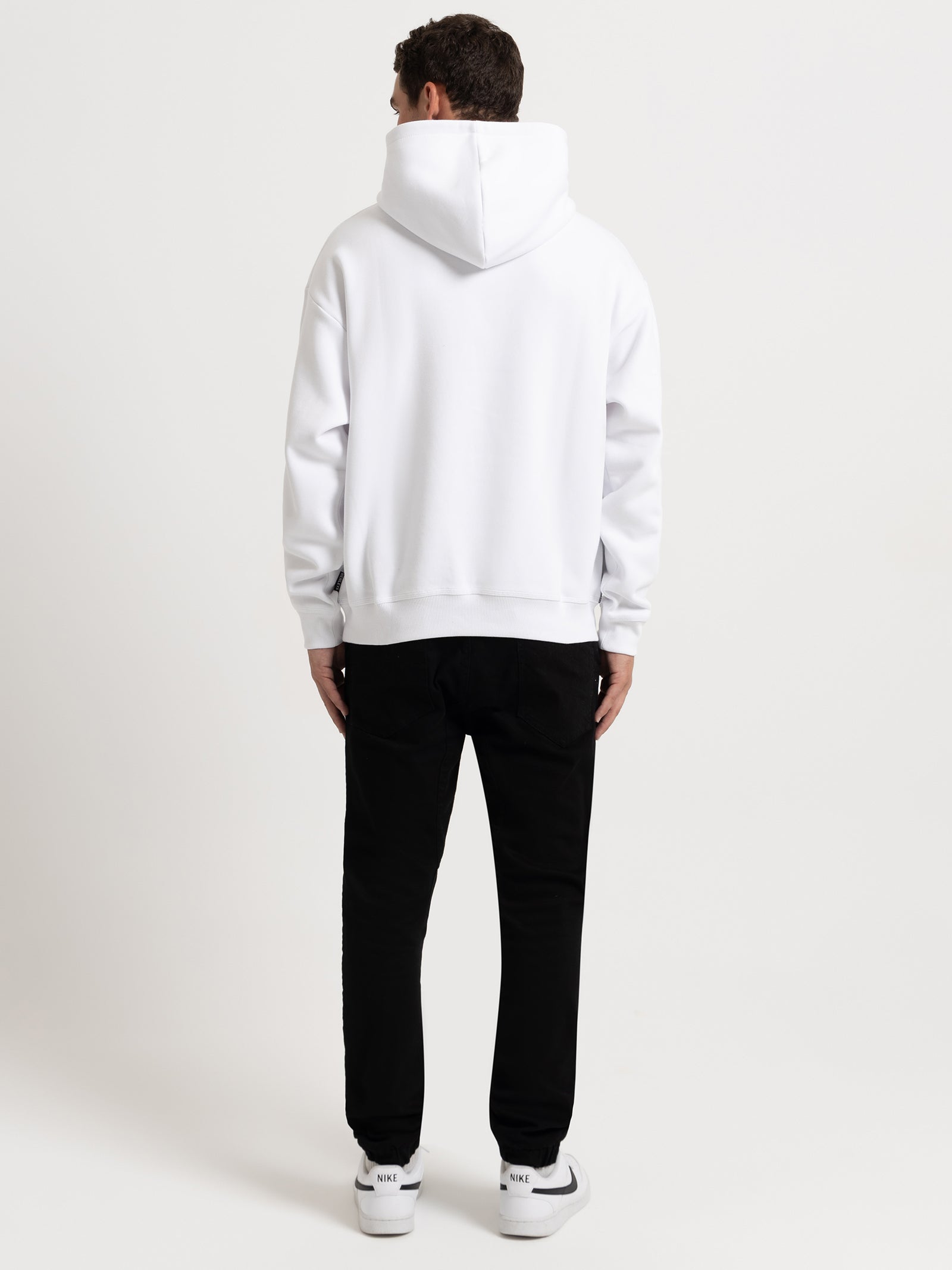 Varsity Reflect Hooded Sweater in White