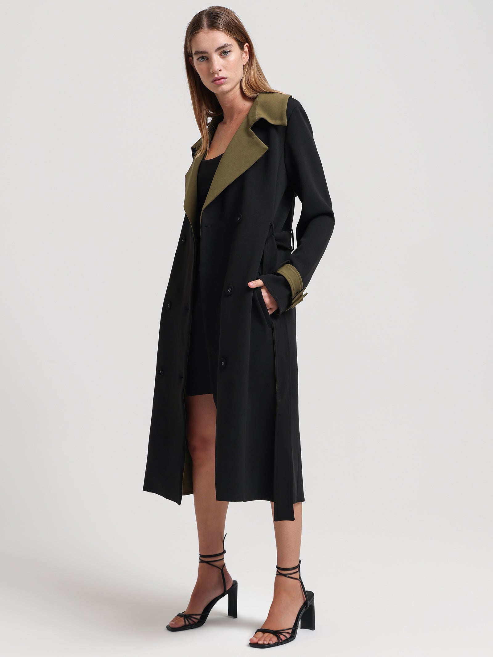 Danoi Trenchcoat Black & Khaki