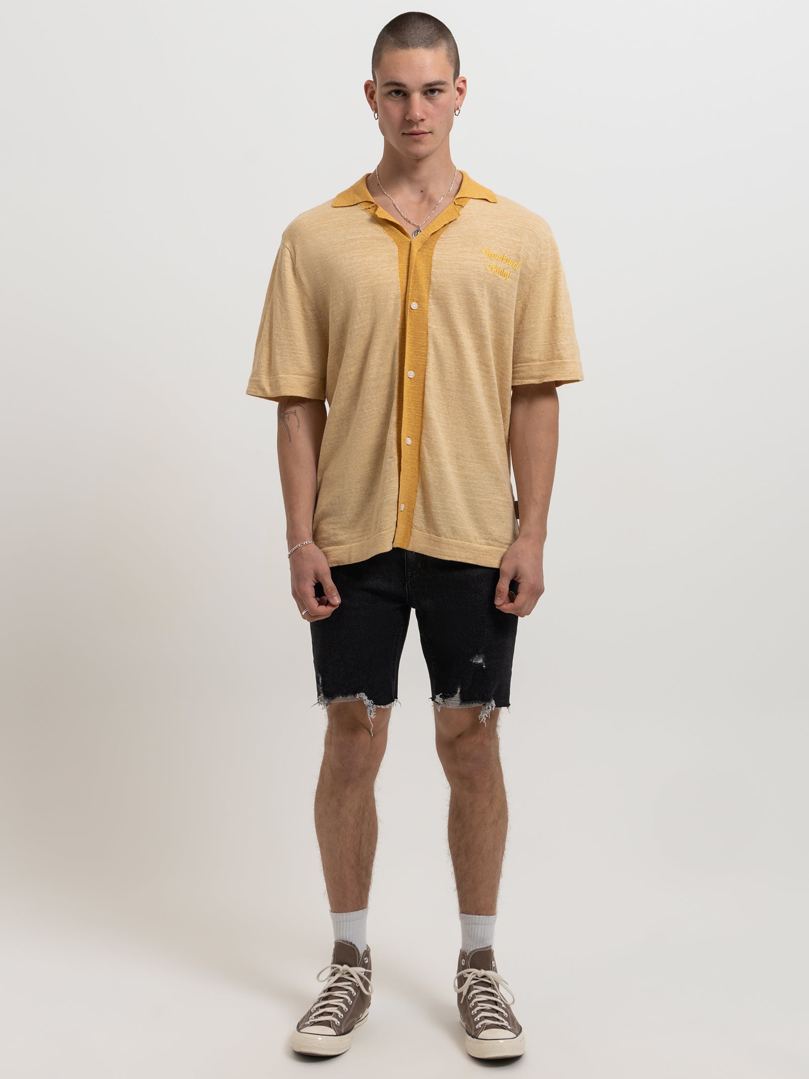 Saloon Knit Shirt in Sunflower