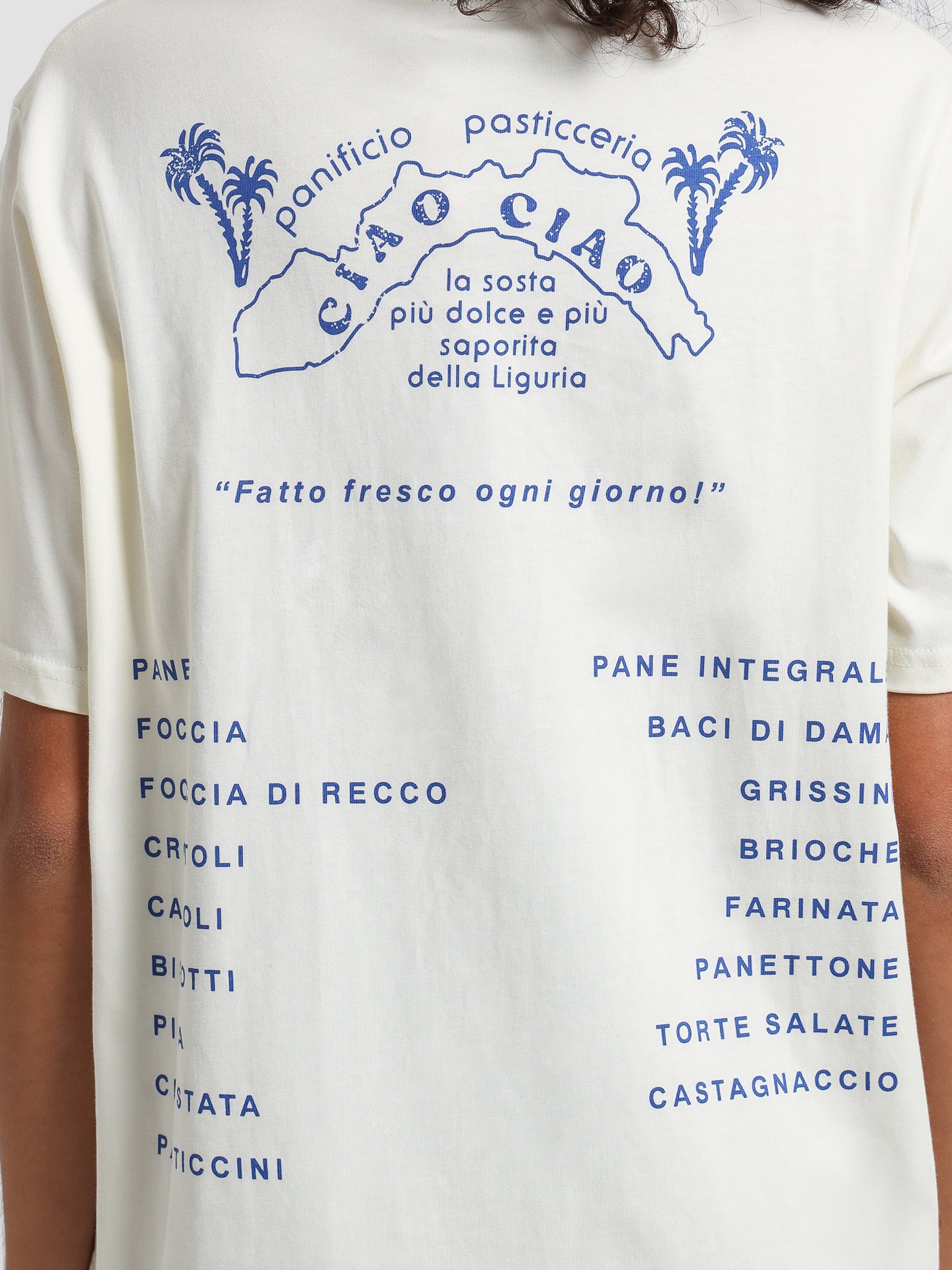 Bakery T-Shirt in Cream W Lapis