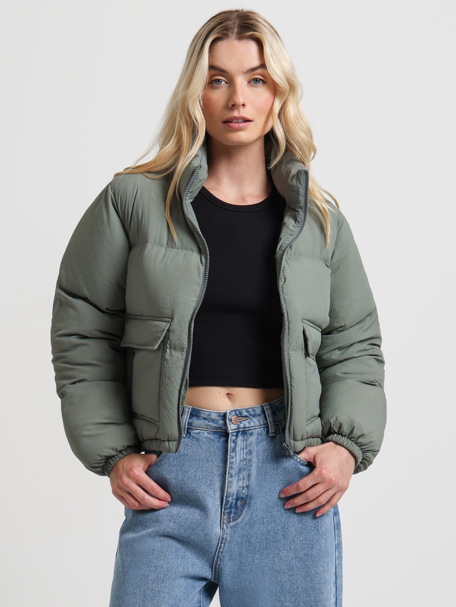 Isola Puffer Jacket in Pewter