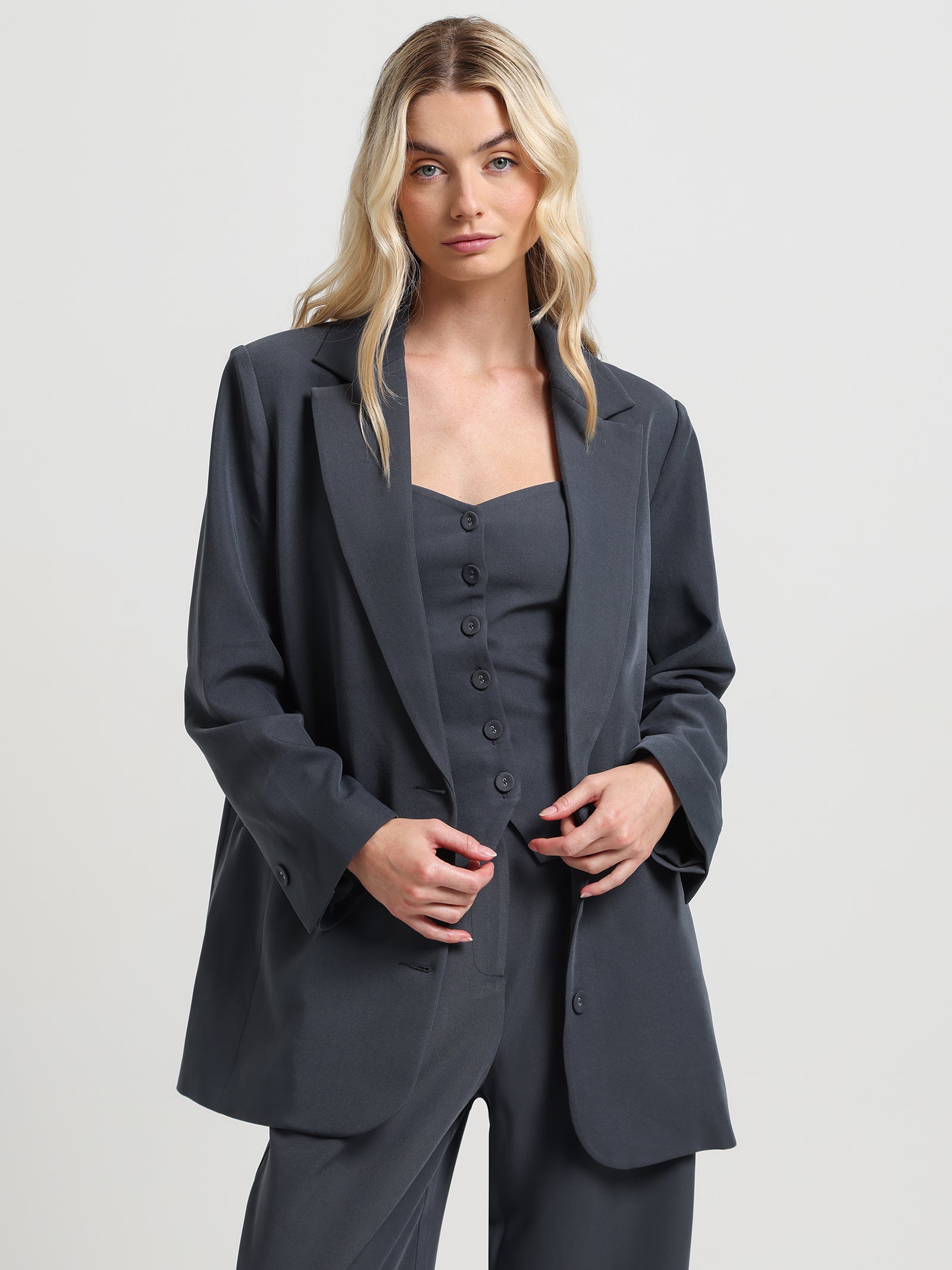 Hart Boyfriend Blazer in Ash