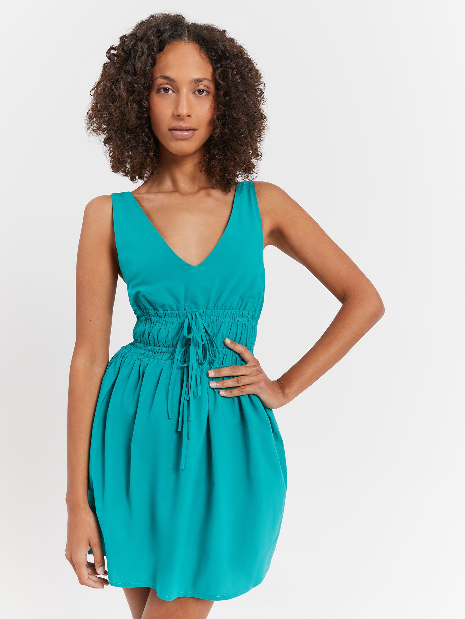 Lilia Mini Dress in Sea Green