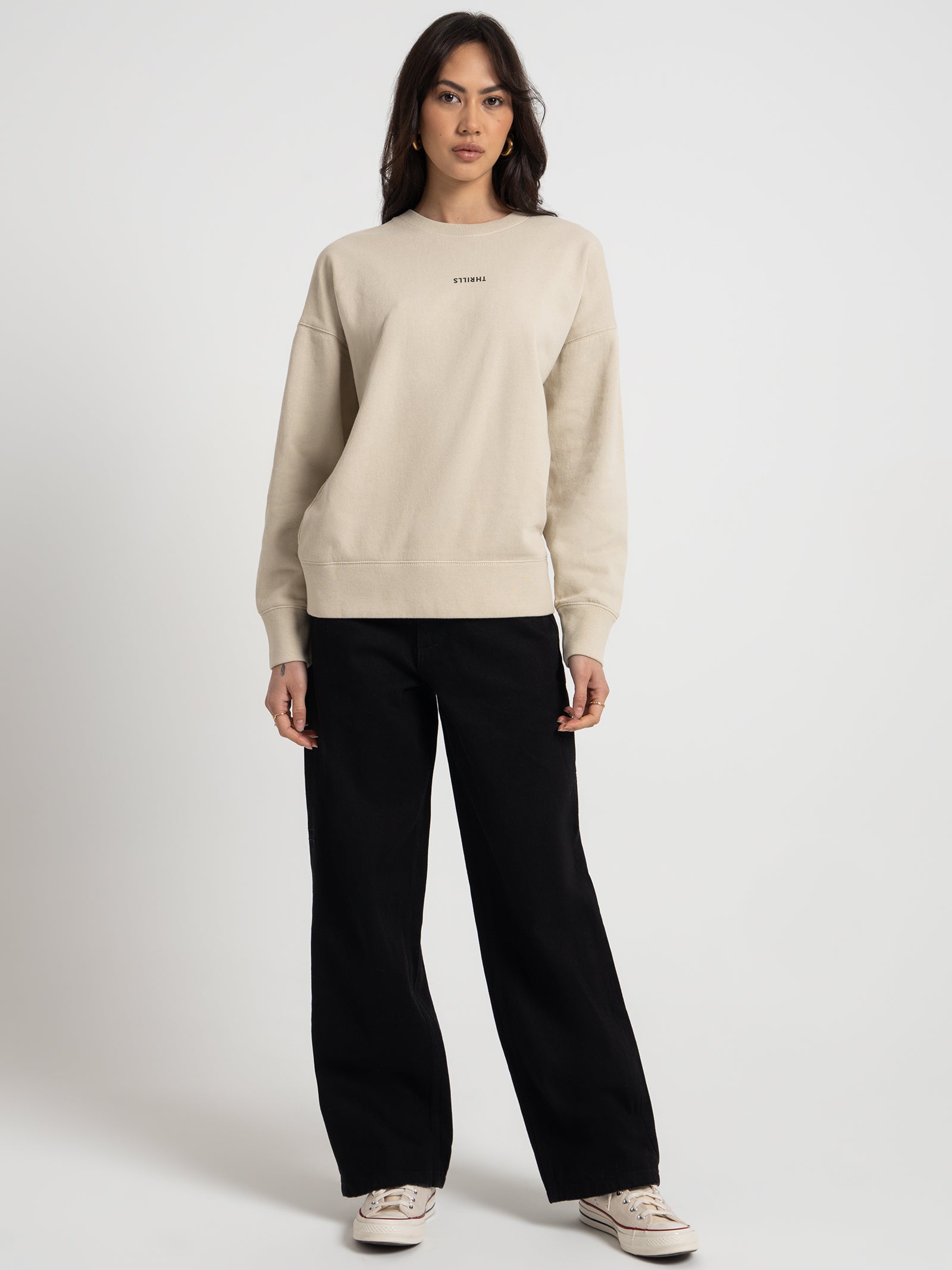 Minimal Slouch Crew in Oatmeal