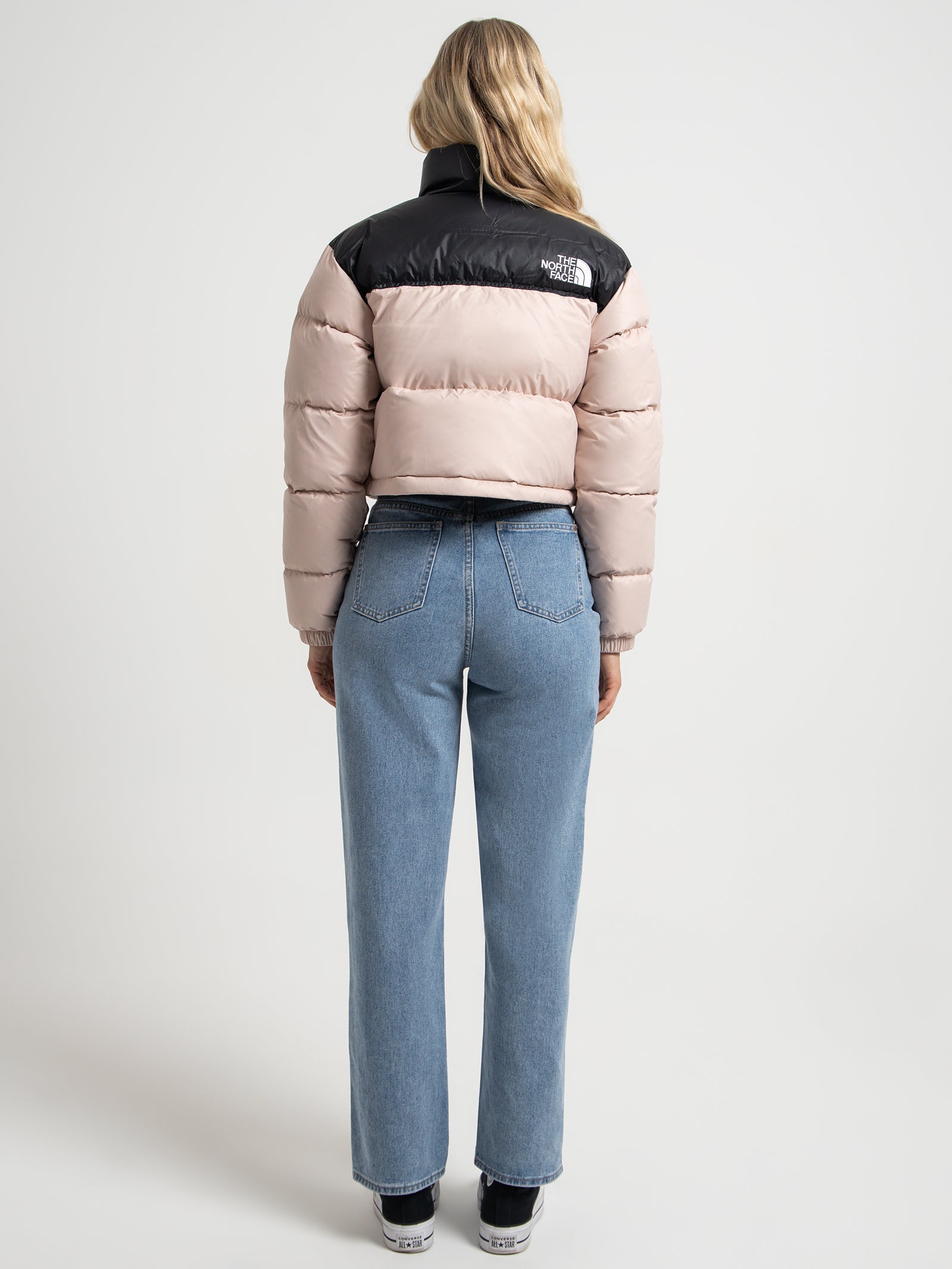 Nuptse Short Jacket in Pink Moss