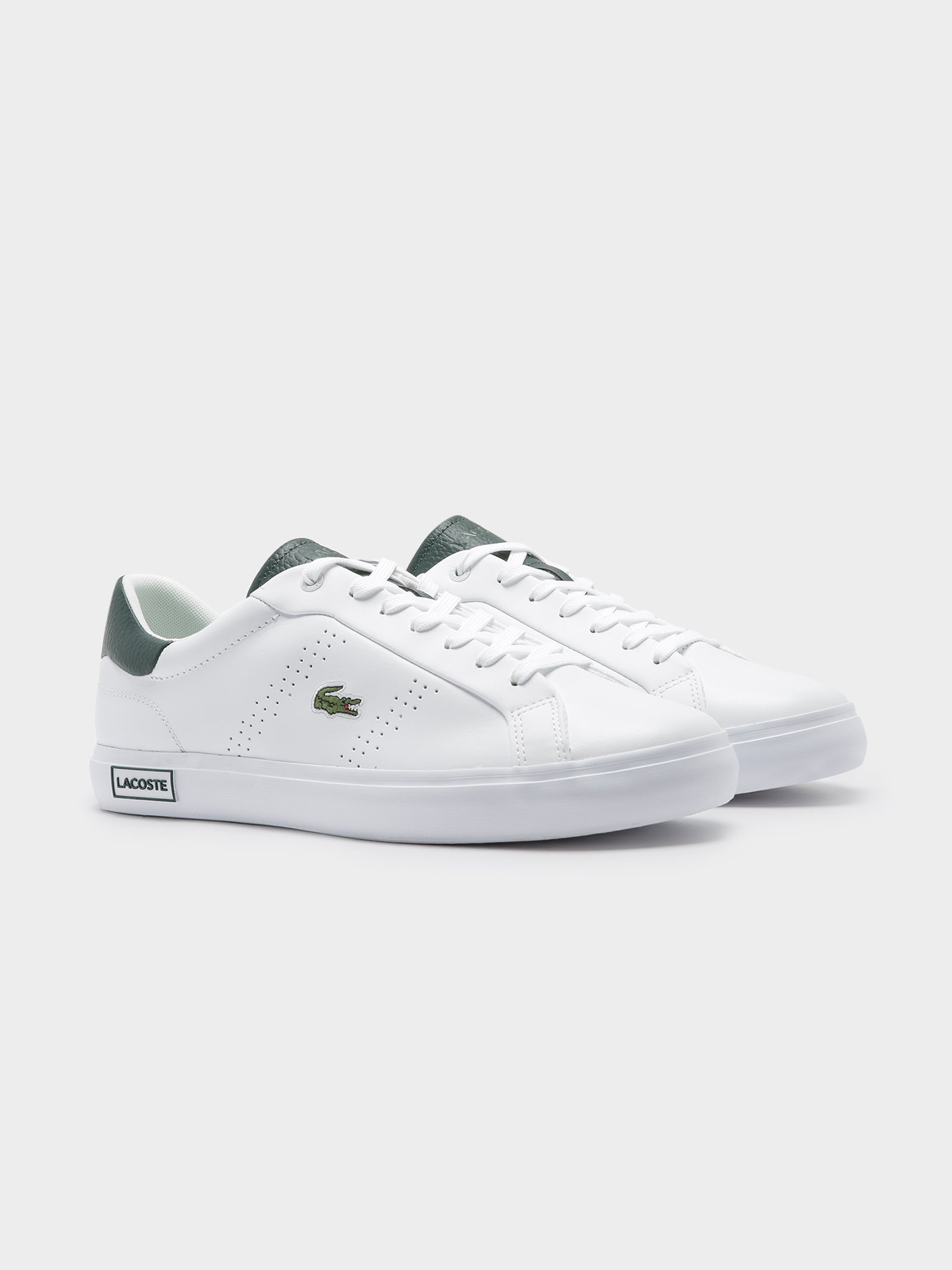 Mens Powercourt 2.0 Sneakers in White & Dark Green