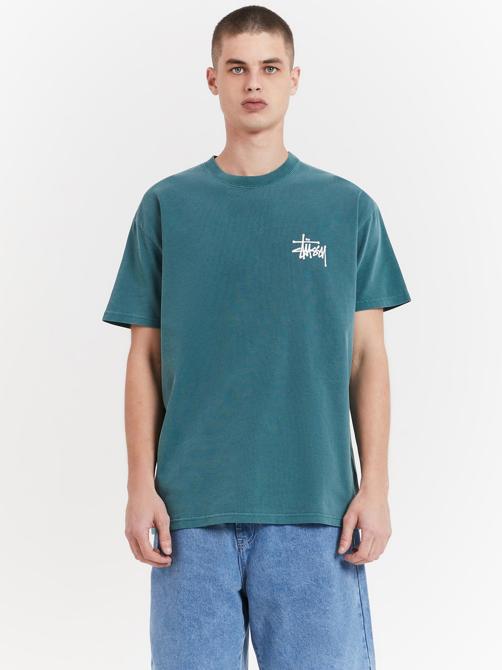 Graffiti Heavyweight T-Shirt in Pigment Forest