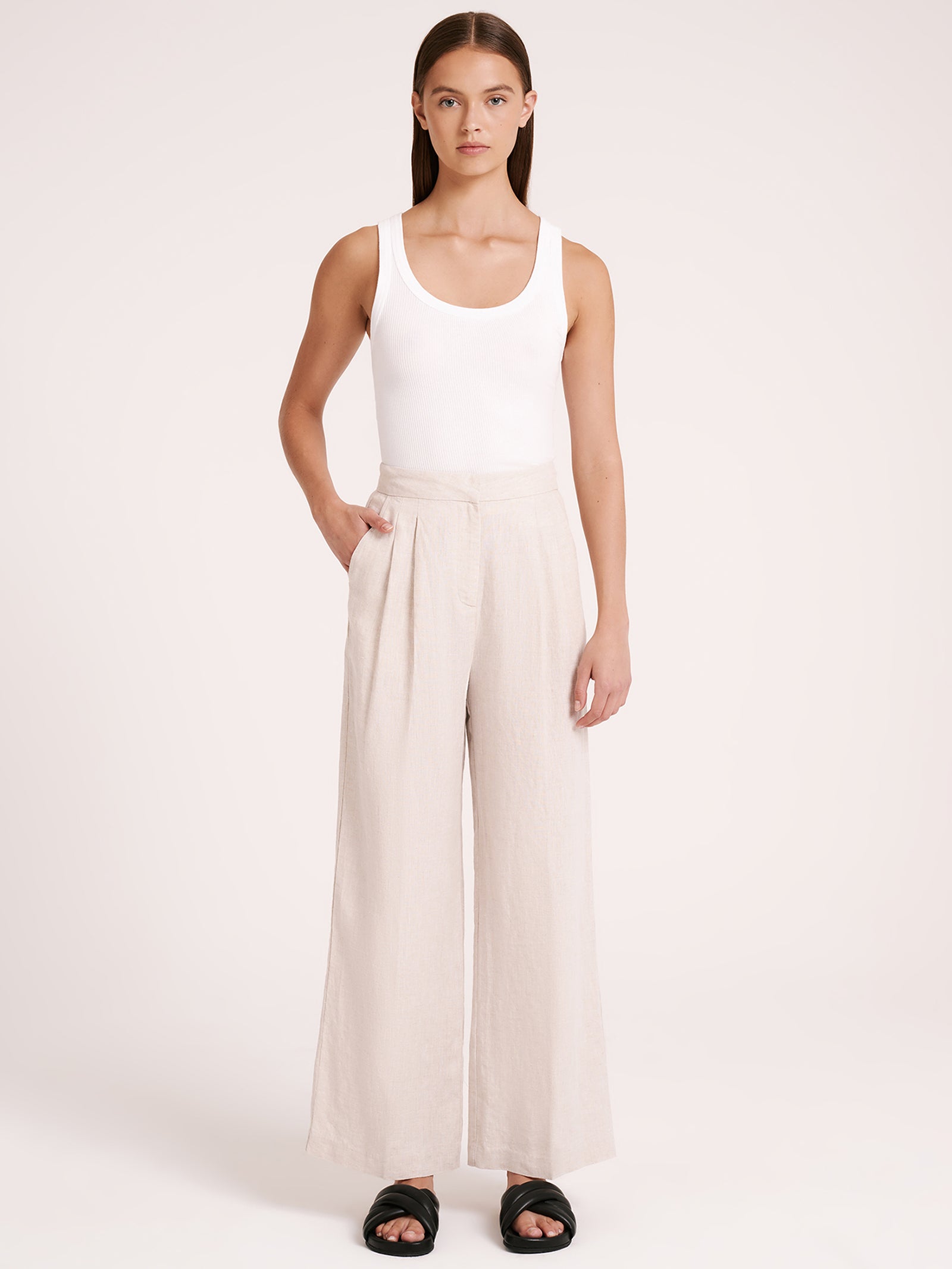 Thilda Linen Pants in Natural