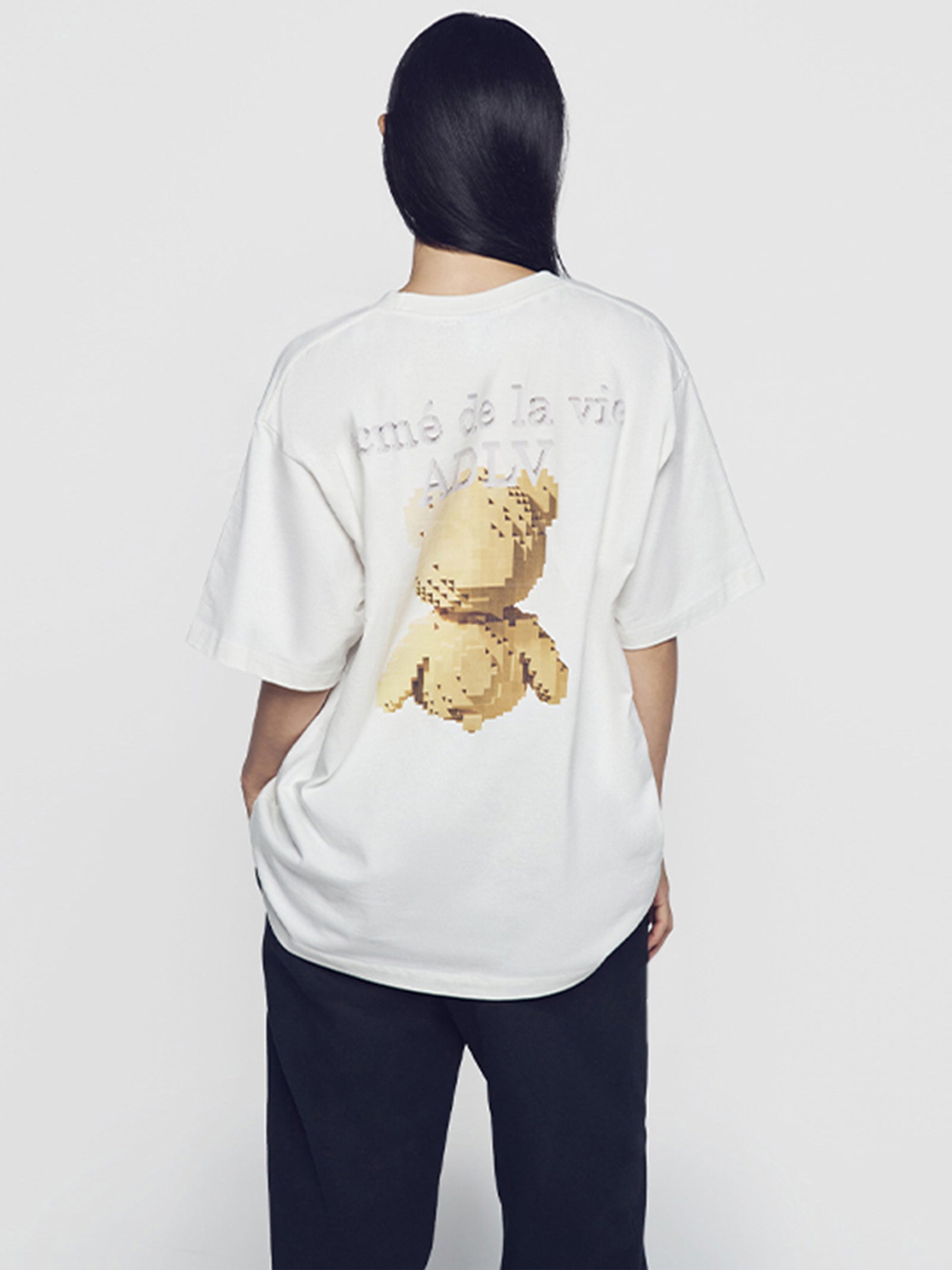 Block Bear Tee In Cream