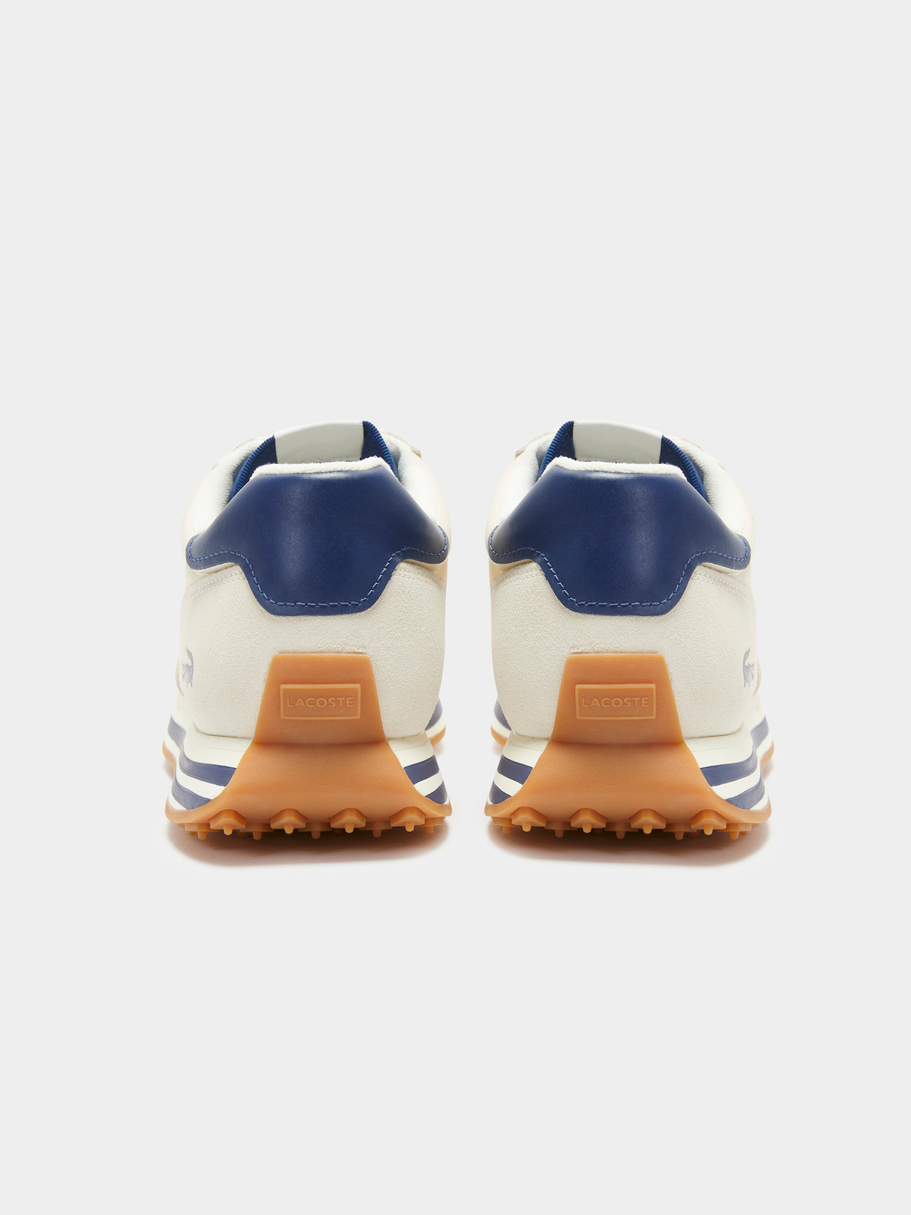 Mens L-Spin Sneakers in White & Navy