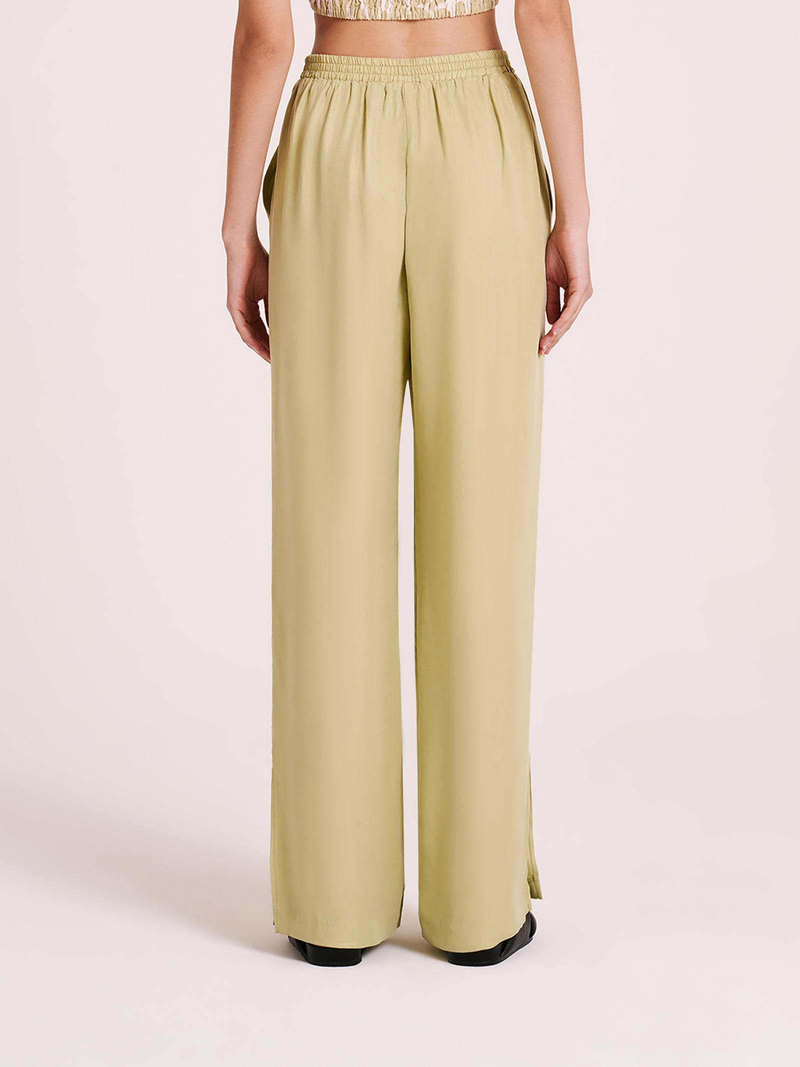 Dara Cupro Pants in Lime