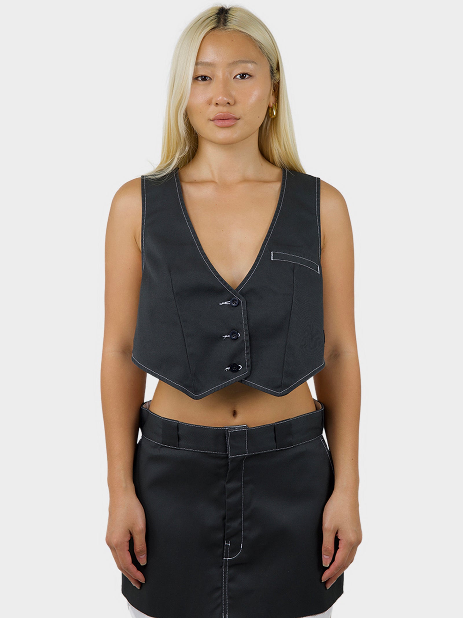 Del Rio Contrast Cropped Vest