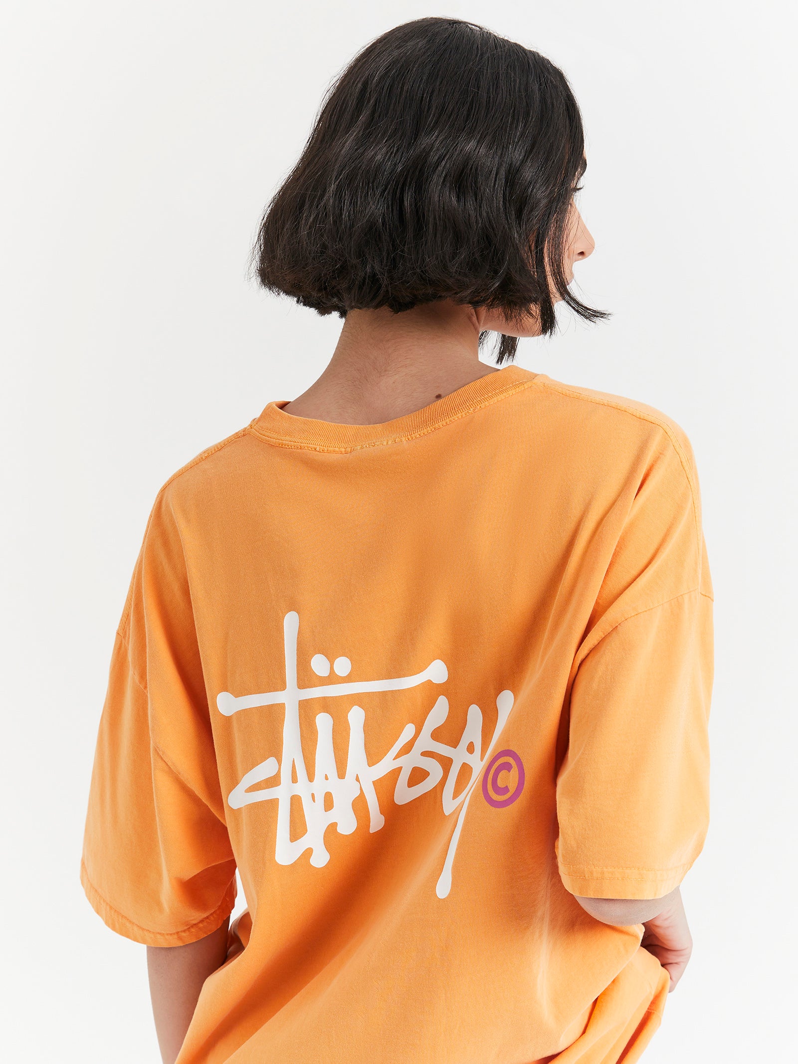 Grafitti Pigment Relaxed T-Shirt in Pigment Orange