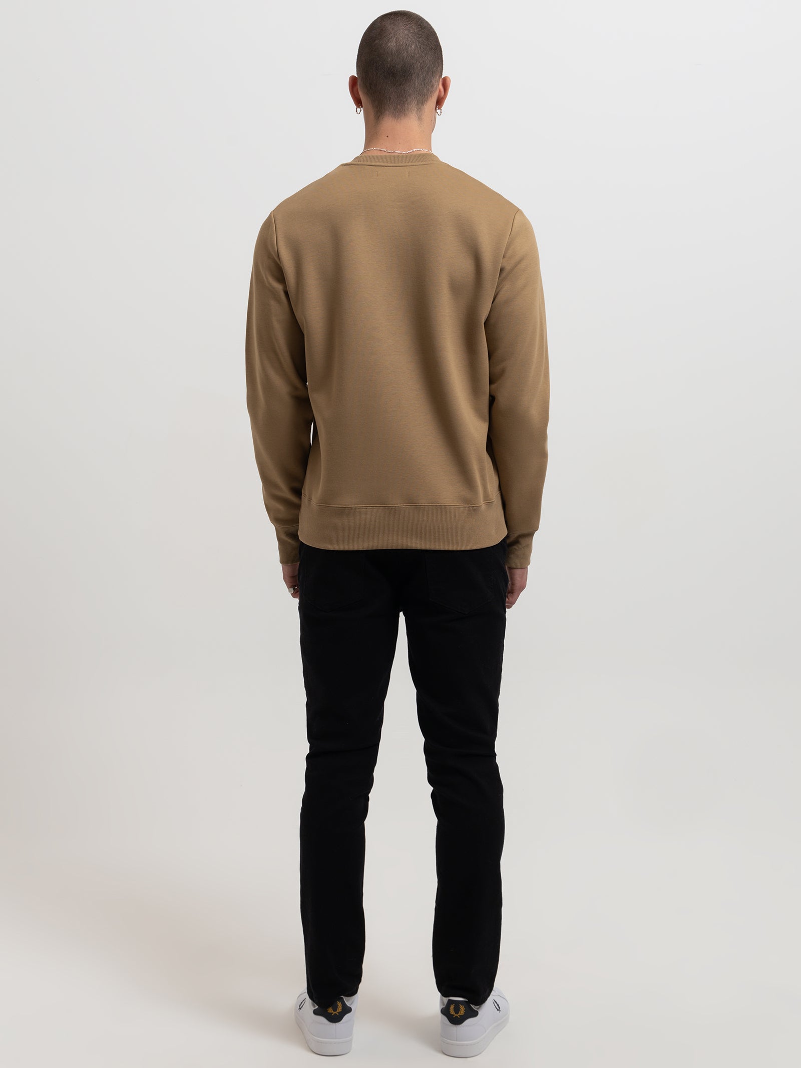 Embroidered Sweatshirt in Warm Stone